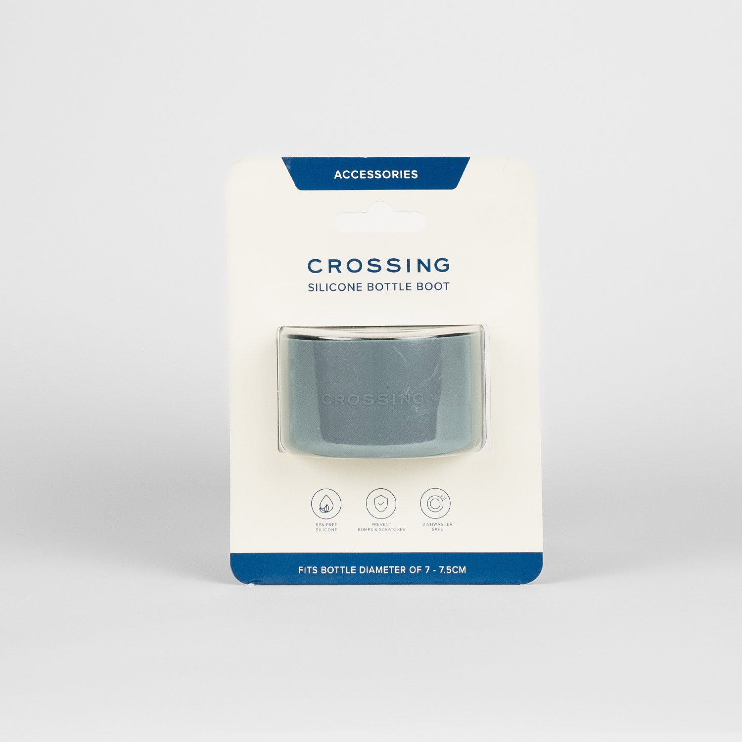 Crossing Silicone Water Bottle Boot - Fits Diameter 7-7.5cm (550ml) Blistered Pack - Forest Green