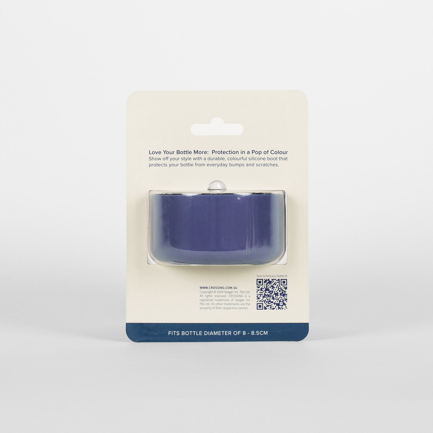 Crossing Silicone Water Bottle Boot - Fits Diameter 8-8.5cm (780ml) Blistered Pack - Dark Blue