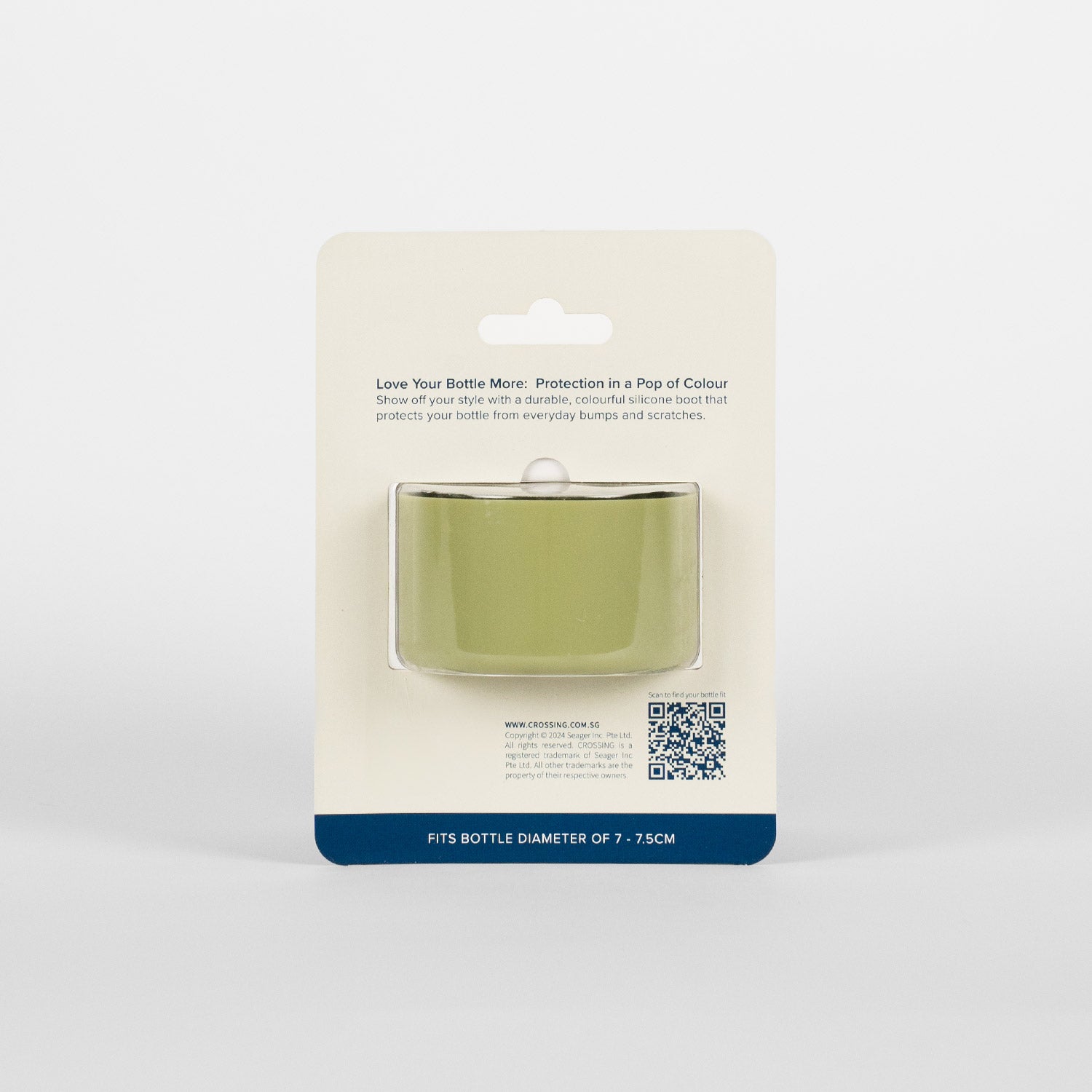 Crossing Silicone Water Bottle Boot - Fits Diameter 8-8.5cm (780ml) Blistered Pack - Moss