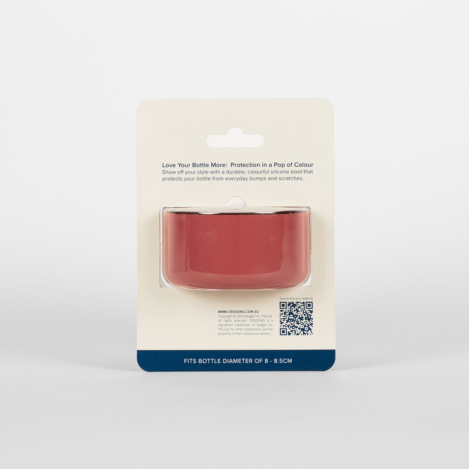 Crossing Silicone Water Bottle Boot - Fits Diameter 8-8.5cm (780ml) Blistered Pack - Red