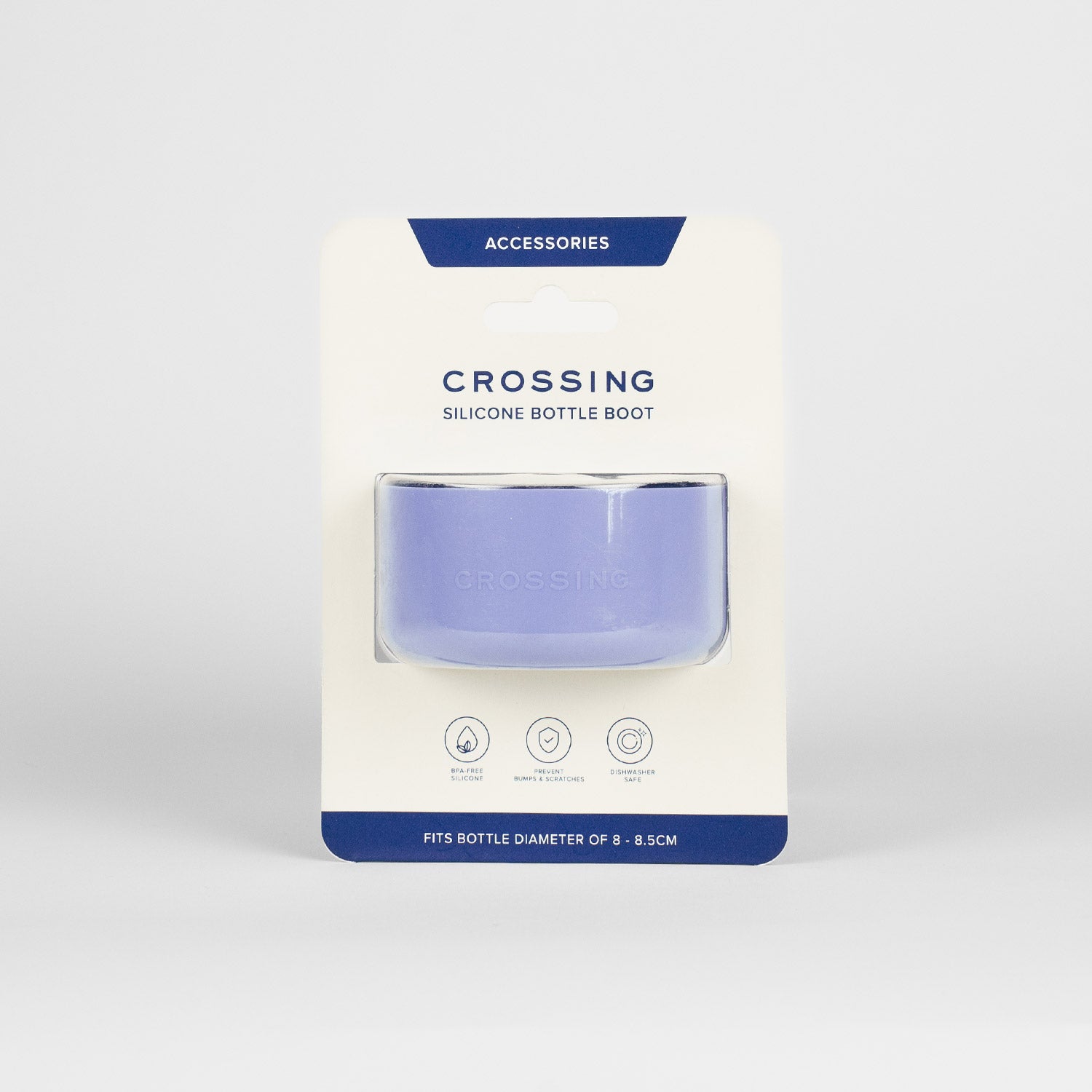 Crossing Silicone Water Bottle Boot - Fits Diameter 8-8.5cm (780ml) Blistered Pack - Sky Blue