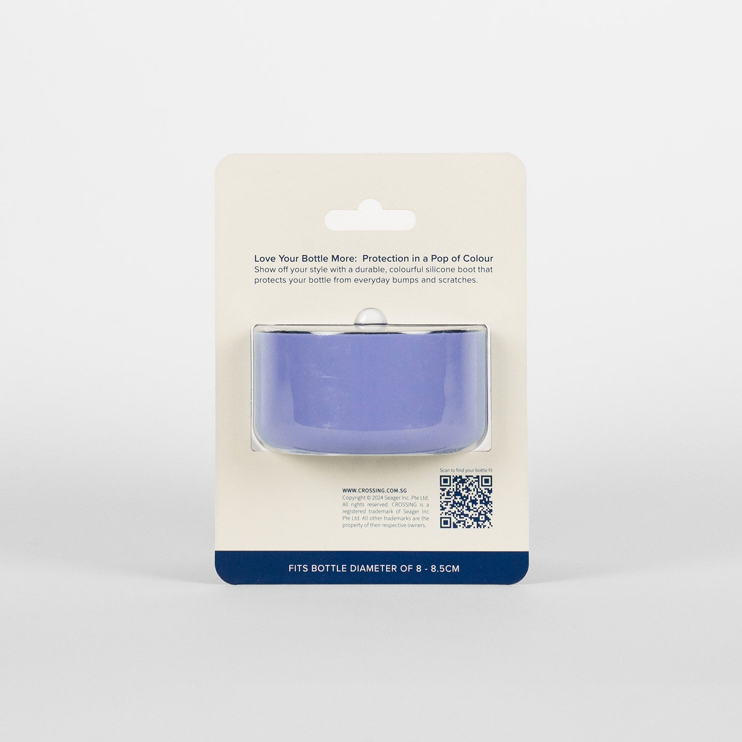 Crossing Silicone Water Bottle Boot - Fits Diameter 8-8.5cm (780ml) Blistered Pack - Sky Blue