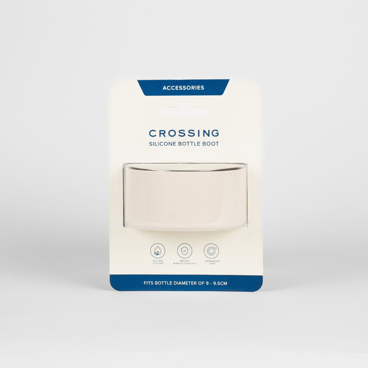 Crossing Silicone Water Bottle Boot - Fits Diameter 9-9.5cm (1100ml) Blistered Pack - Beige