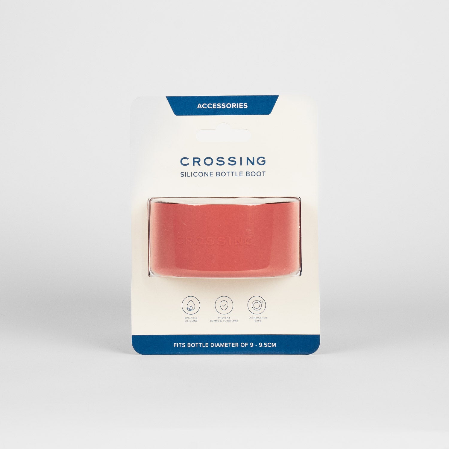 Crossing Silicone Water Bottle Boot - Fits Diameter 9-9.5cm (1100ml) Blistered Pack - Red