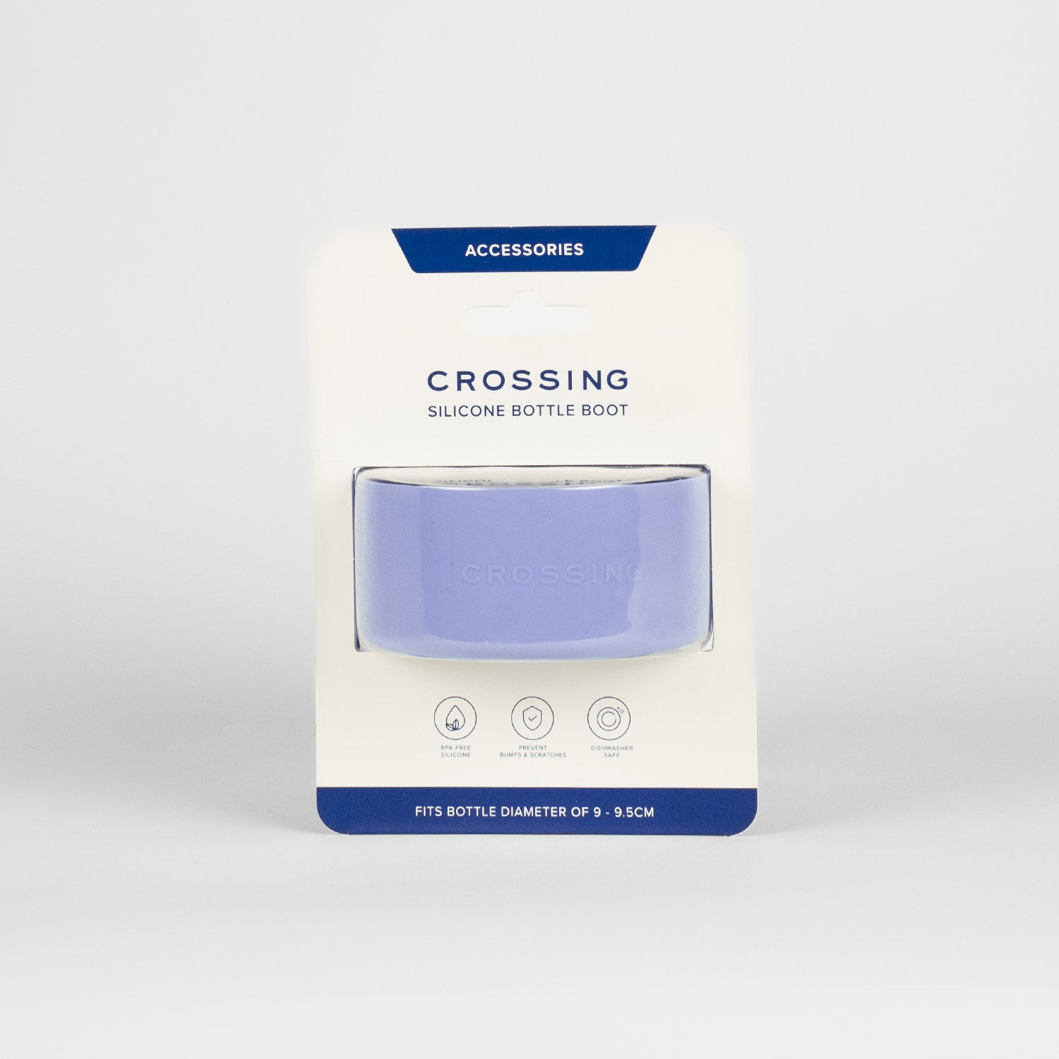 Crossing Silicone Water Bottle Boot - Fits Diameter 9-9.5cm (1100ml) Blistered Pack - Sky Blue