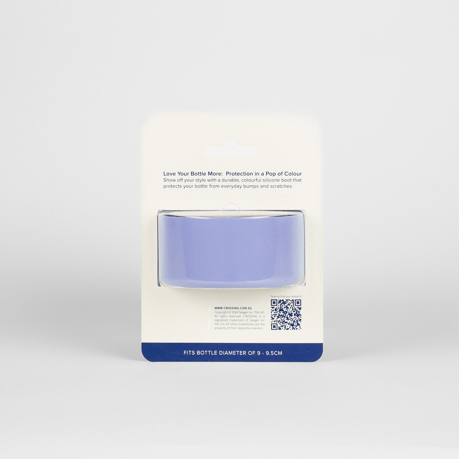 Crossing Silicone Water Bottle Boot - Fits Diameter 9-9.5cm (1100ml) Blistered Pack - Sky Blue