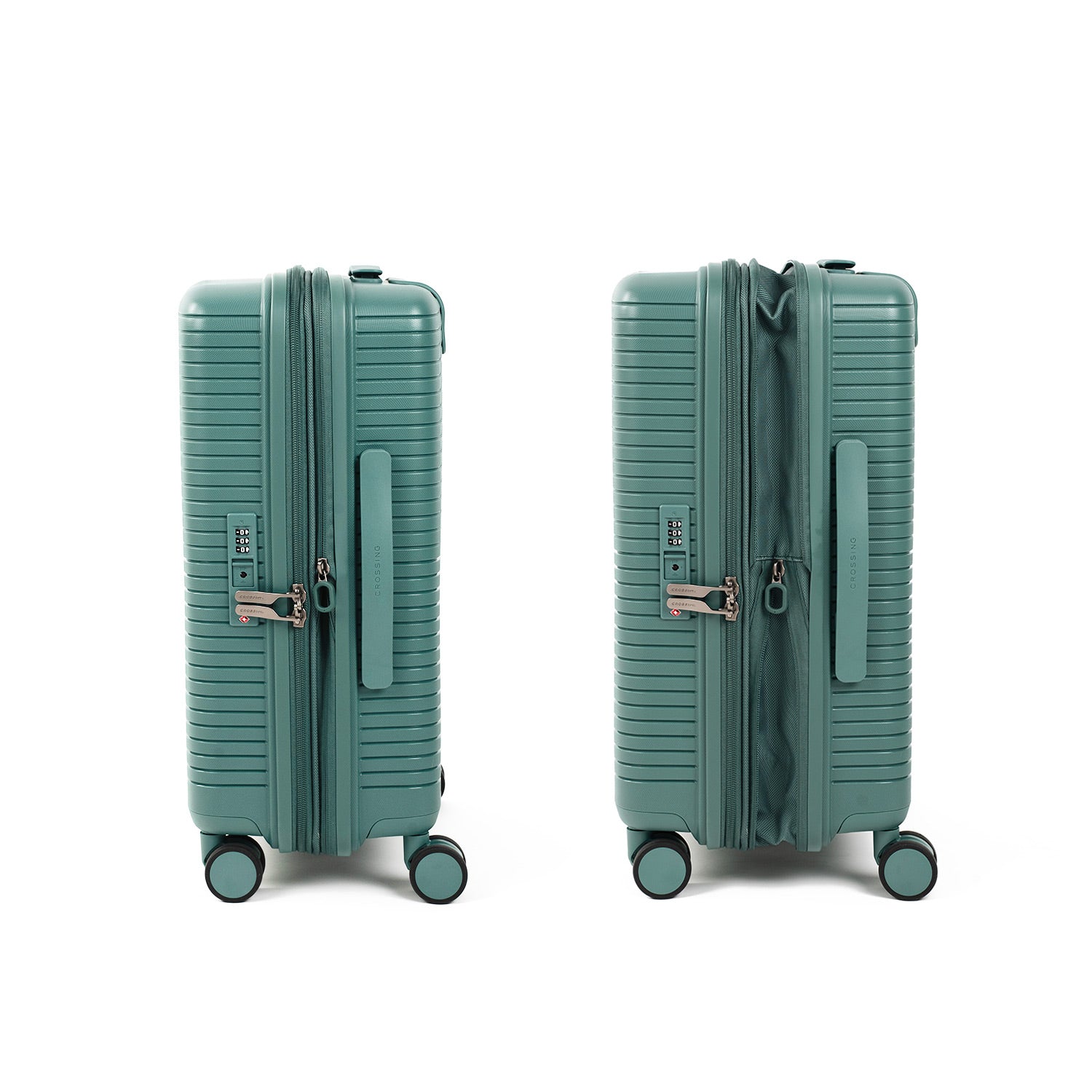 Crossing GLID Polypropylene Carry On 20" Luggage - Green