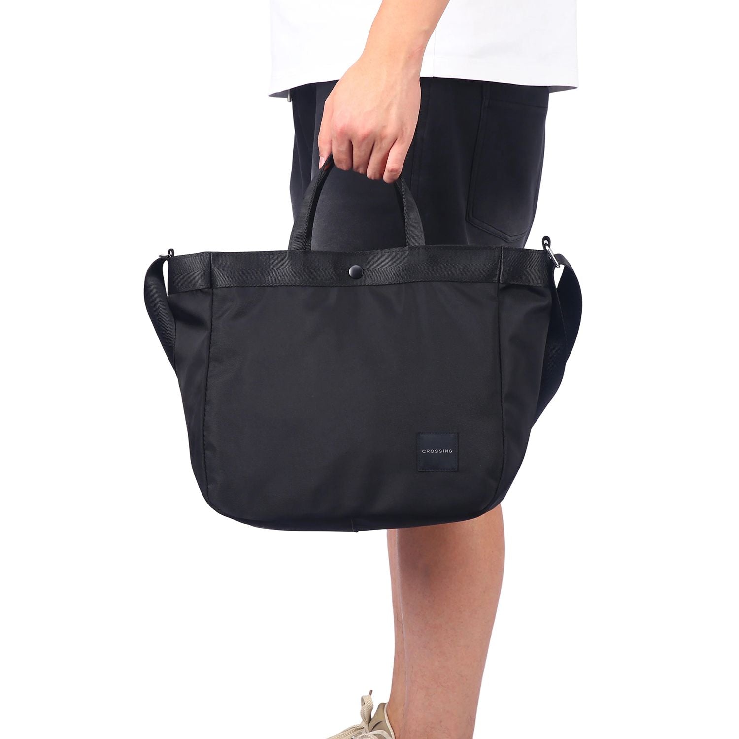 Crossing Hollis Anti-Theft RFID Dual Carry Crossbody Bag V3 - Black