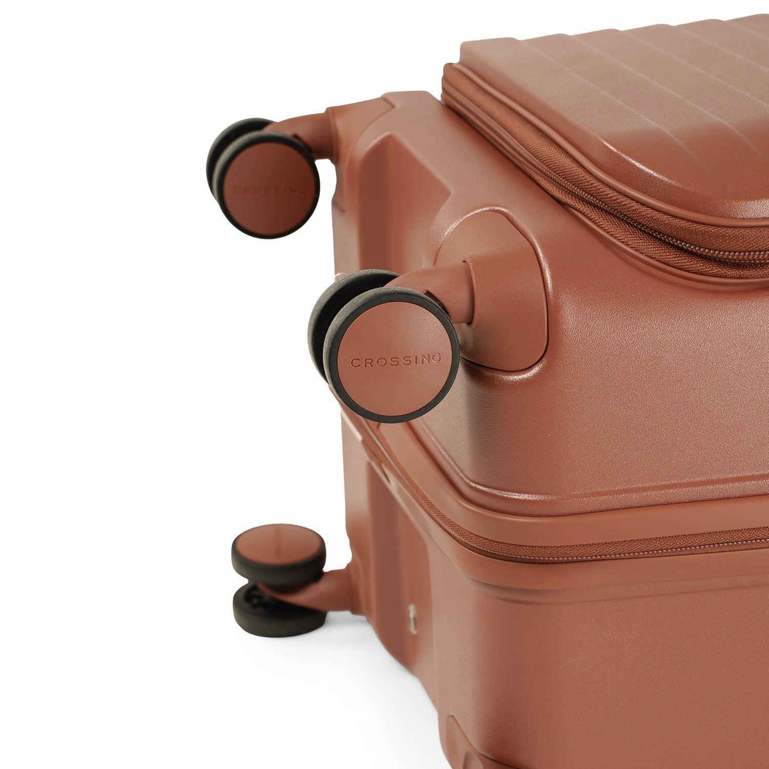 CROSSING INVI TRUNK 26" Medium Expandable Luggage With Front & Middle Access - Brick