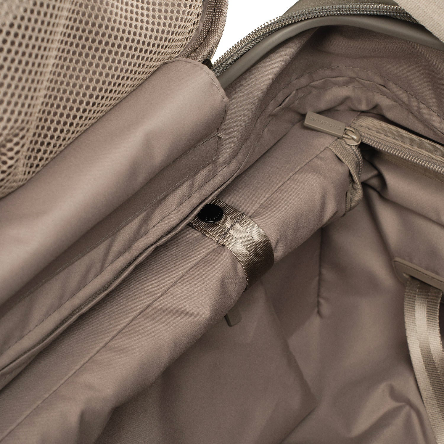 CROSSING INVI TRUNK 26" Medium Expandable Luggage With Front & Middle Access - Latte