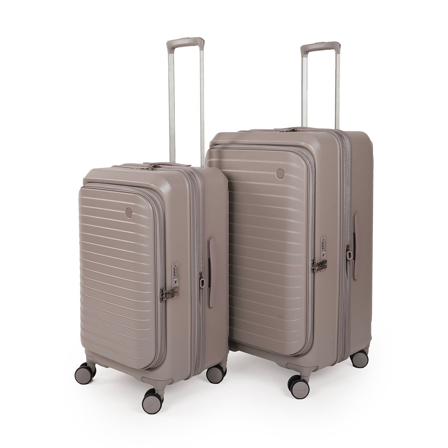 CROSSING INVI TRUNK 26" Medium Expandable Luggage With Front & Middle Access - Latte