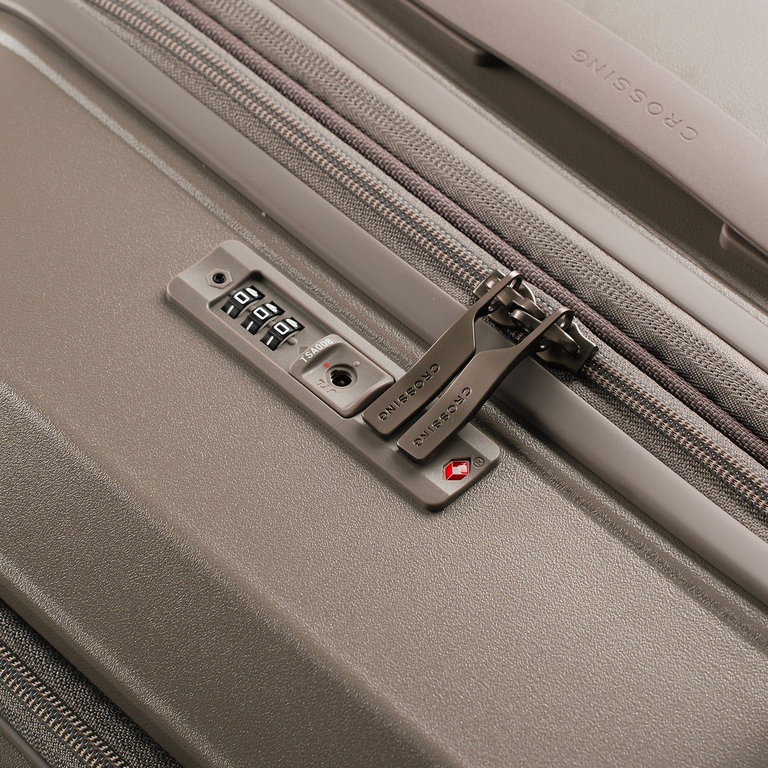 CROSSING INVI TRUNK 26" Medium Expandable Luggage With Front & Middle Access - Latte