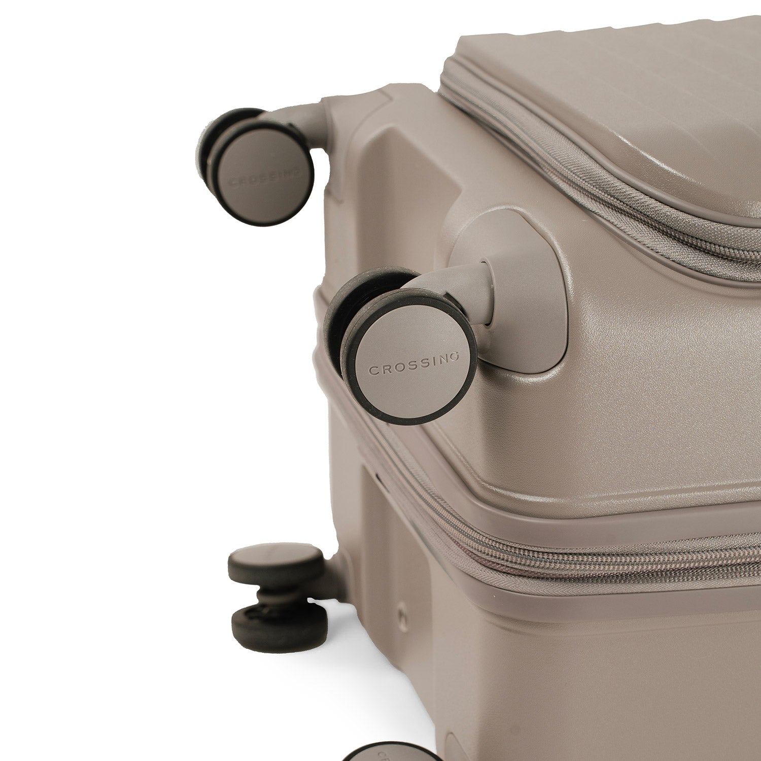 CROSSING INVI TRUNK 26" Medium Expandable Luggage With Front & Middle Access - Latte