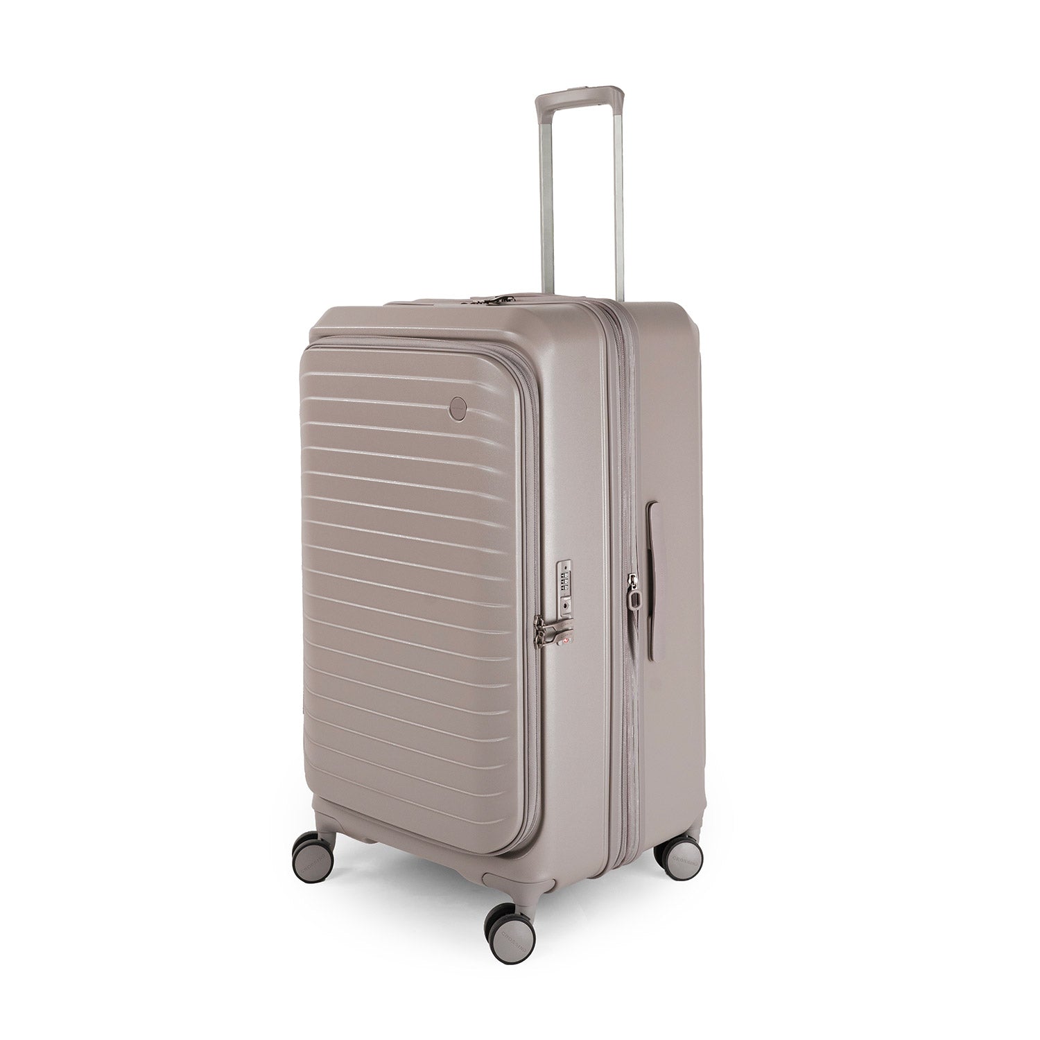 CROSSING INVI TRUNK 30" Large Expandable Luggage With Front & Middle Access - Latte