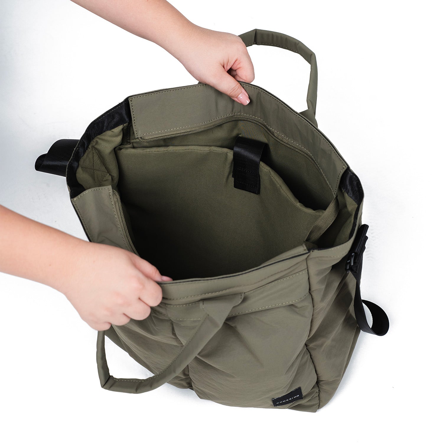 Crossing Joel Dual Carry Tote Bag - Green