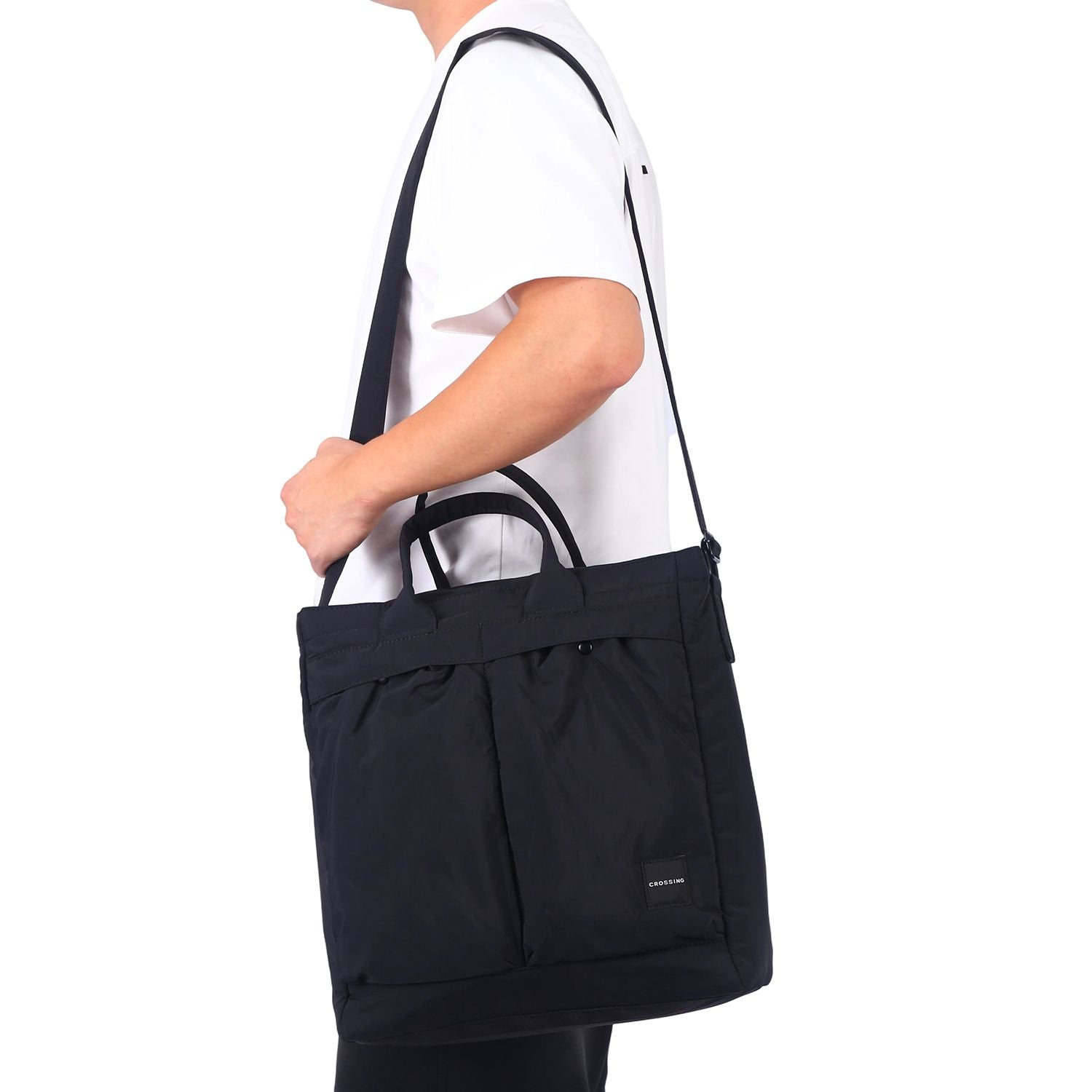 Crossing Joel Dual Carry Tote Bag V3 - Black