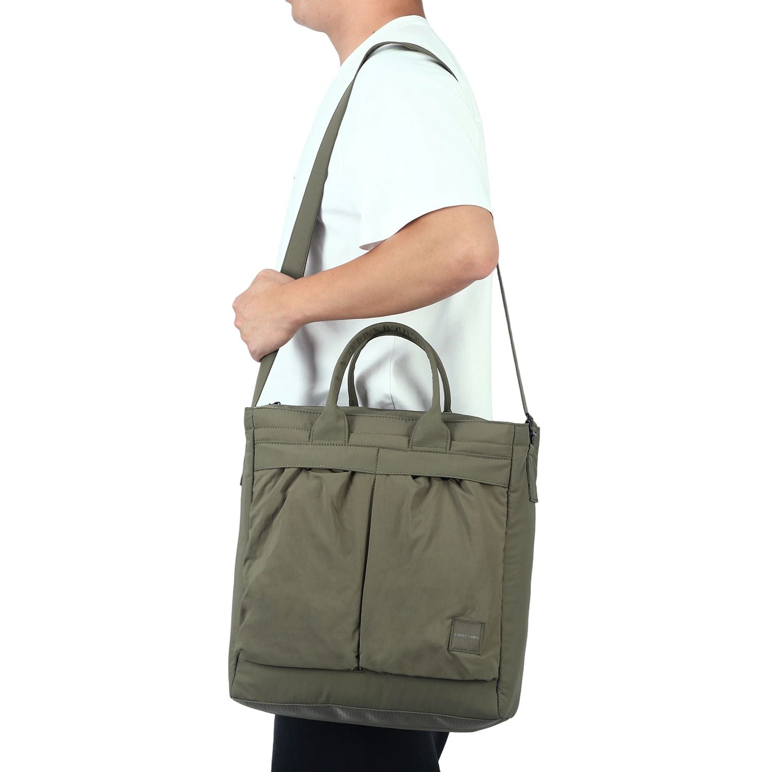 Crossing Joel Dual Carry Tote Bag V3 - Green
