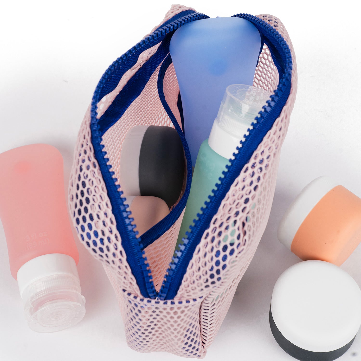 Crossing Jules Everywhere Mesh Pouch (Small) - Pink/Blue