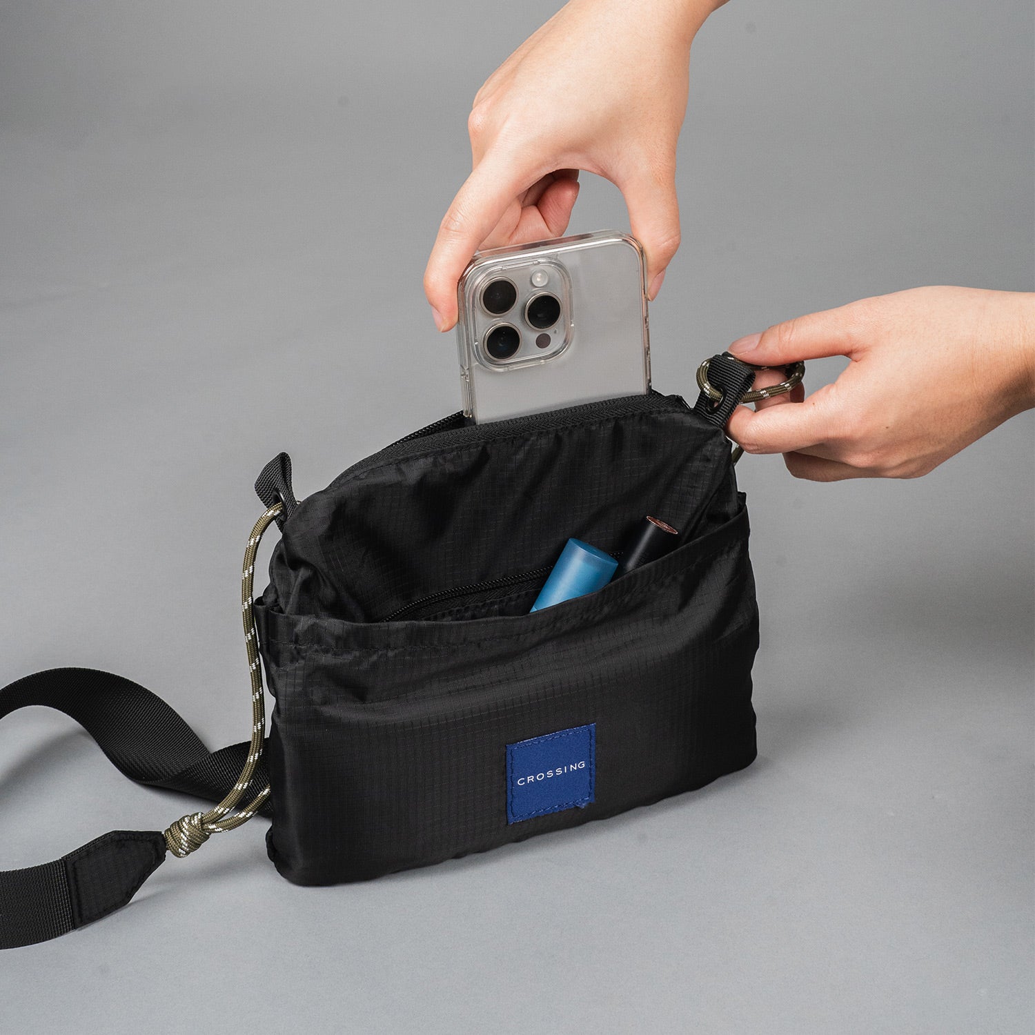 Crossing Kai Crossbody Bag - Black