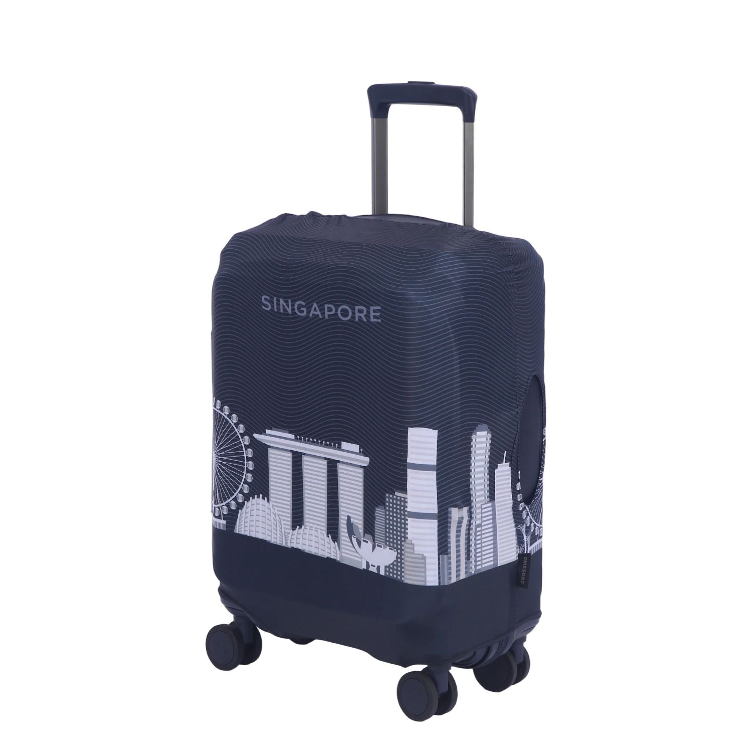 Crossing Luggage Cover V2 S - Skylines Singapore