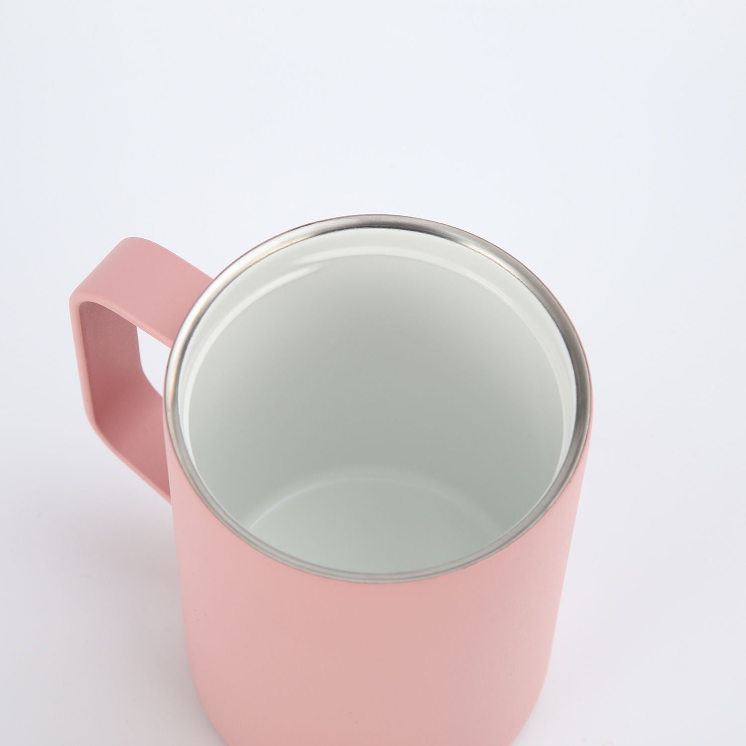Crossing Neo Insulated S/S Leakproof Ceramic Mug W Handle And Lid 400ml - Dusty Rose (Pink)