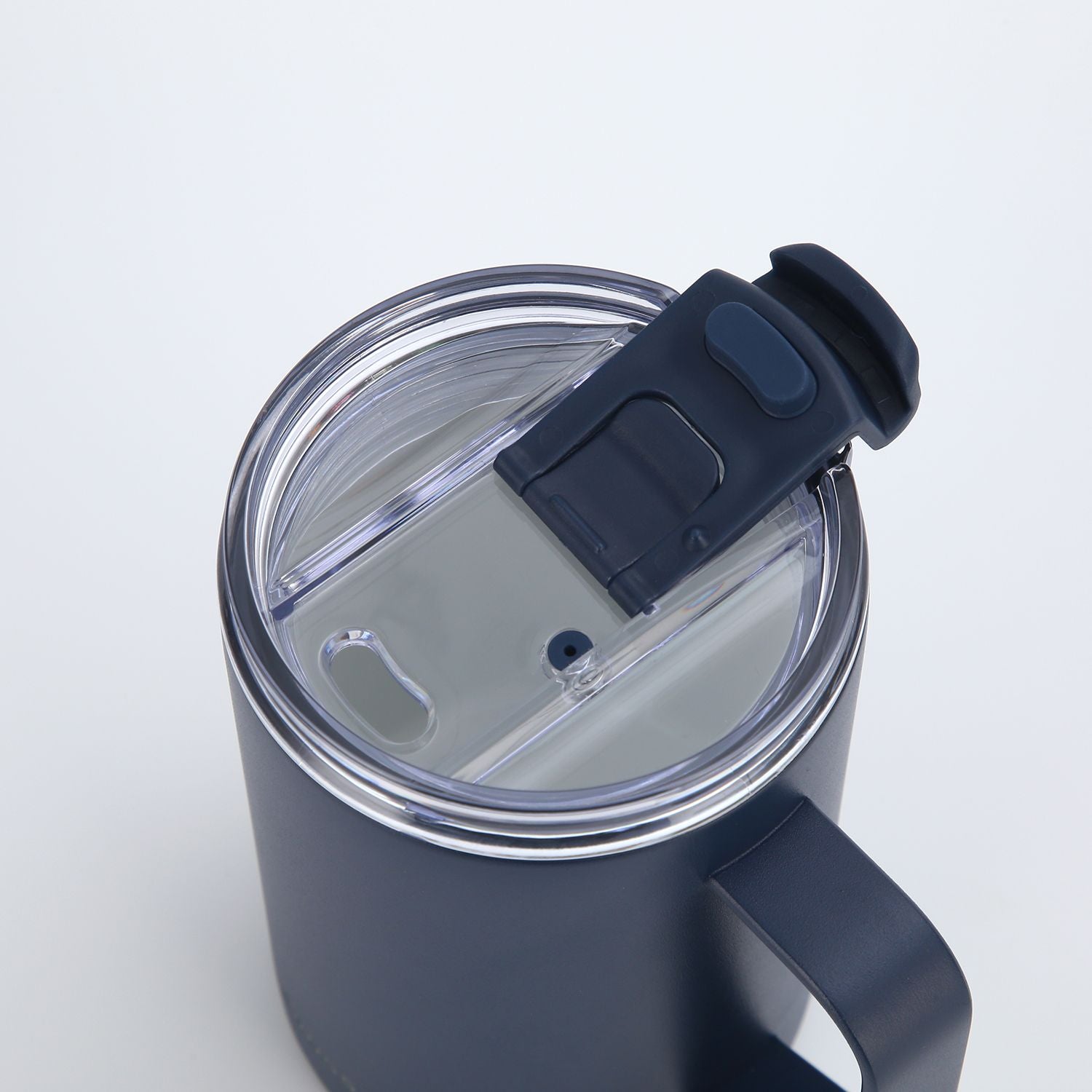 Crossing Neo Insulated S/S Leakproof Ceramic Mug W Handle And Lid 400ml - Ink Blue (Dark Blue)