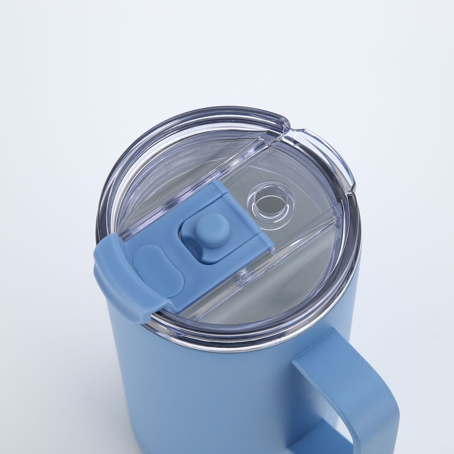 Crossing Neo Insulated S/S Leakproof Ceramic Mug W Handle And Lid 500ml - Heirloom Blue (Light Blue)