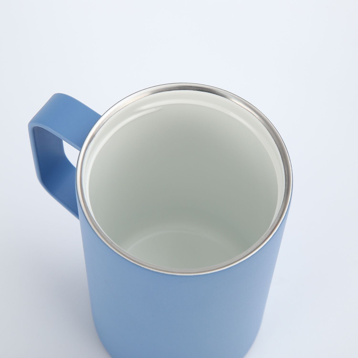 Crossing Neo Insulated S/S Leakproof Ceramic Mug W Handle And Lid 500ml - Heirloom Blue (Light Blue)