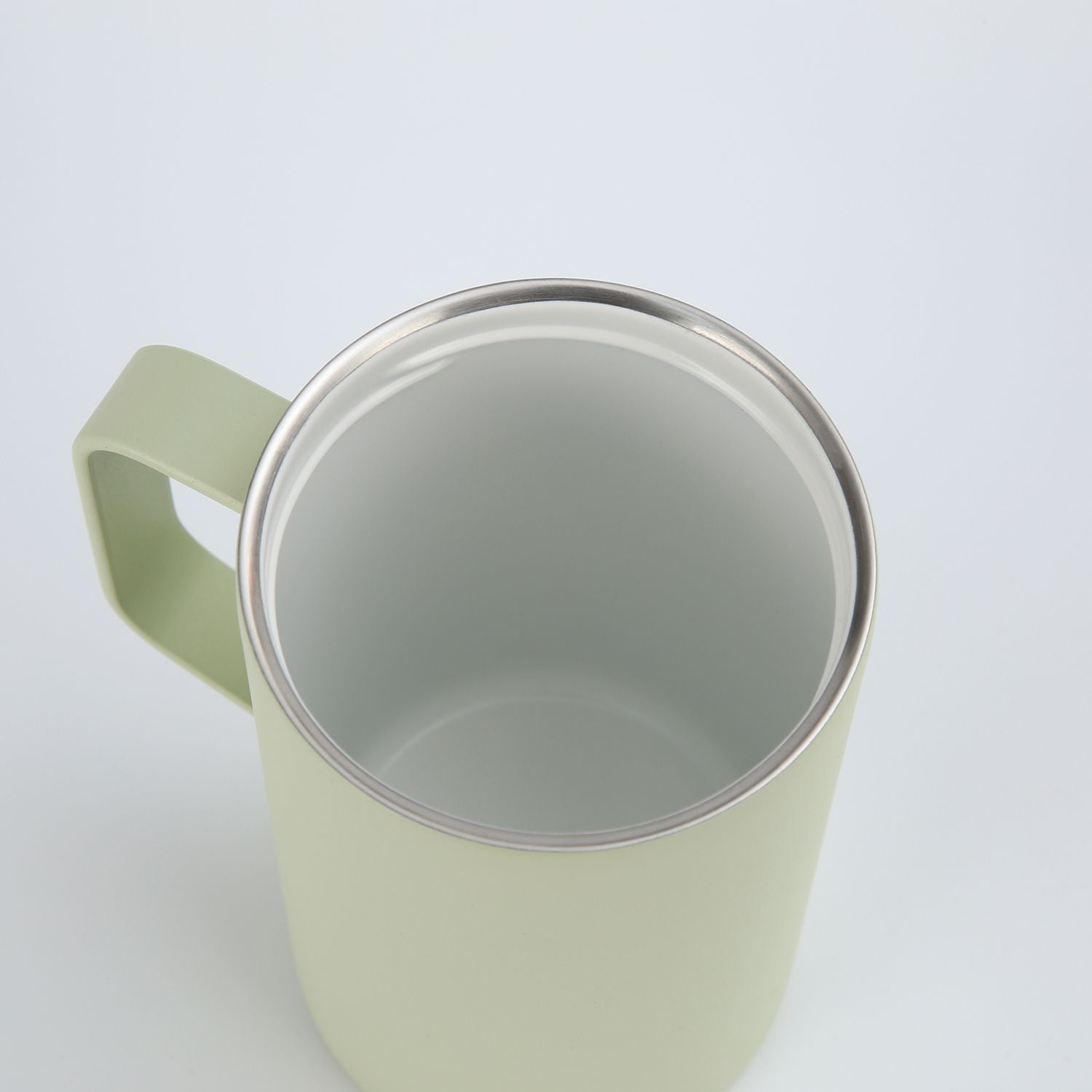 Crossing Neo Insulated S/S Leakproof Ceramic Mug W Handle And Lid 500ml - Pistachio (Mint)