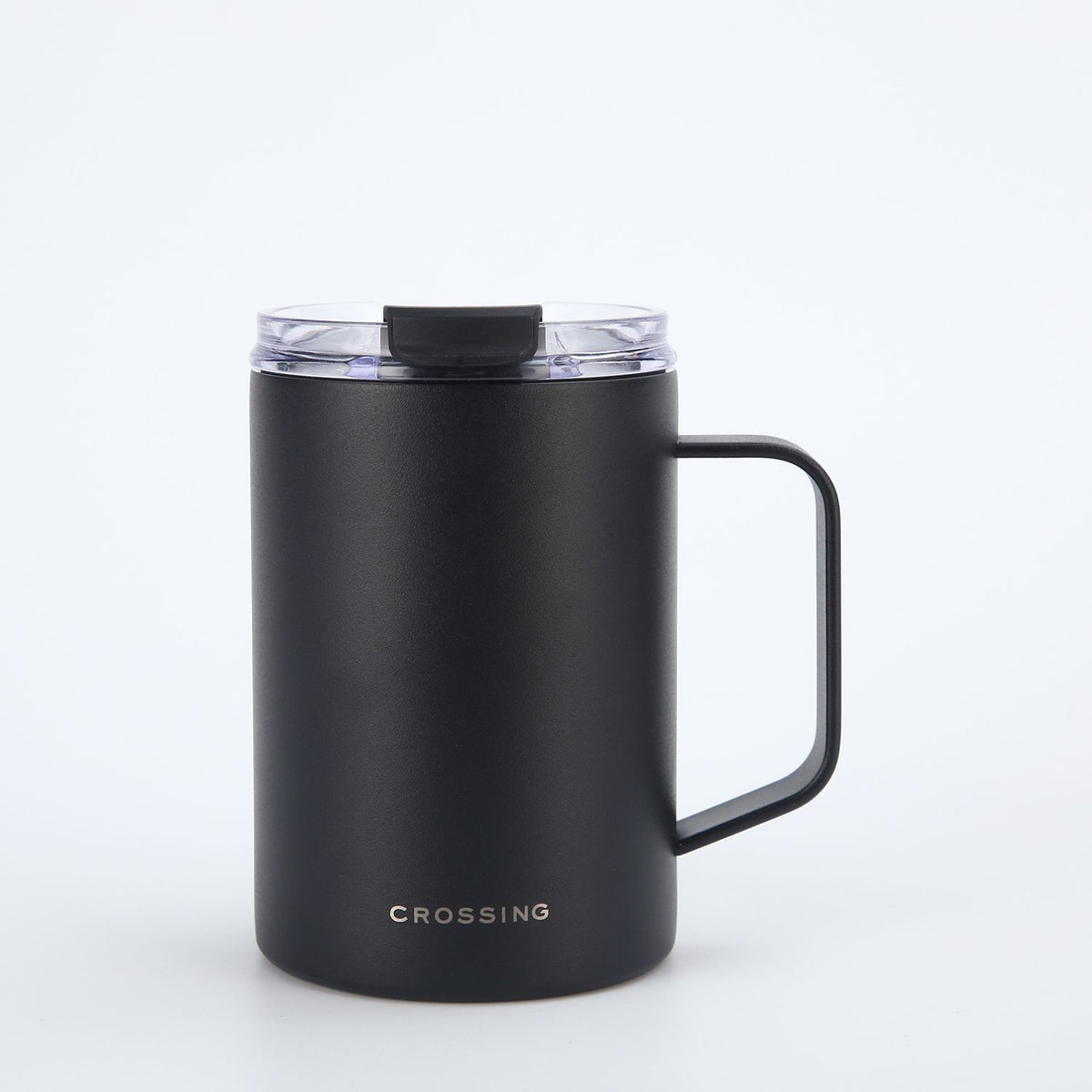 Crossing Neo V2 Insulated S/S Leakproof Lid Ceramic Mug W Handle And Silicone Base 400ml - Black