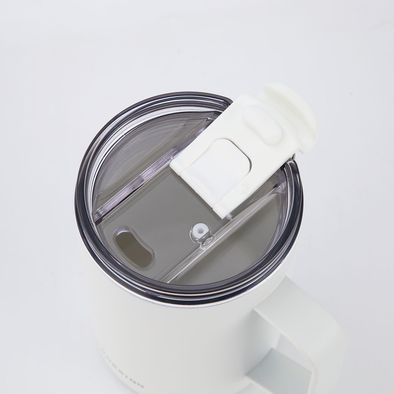 Crossing Neo V2 Insulated S/S Leakproof Lid Ceramic Mug W Handle And Silicone Base 400ml - Frost White