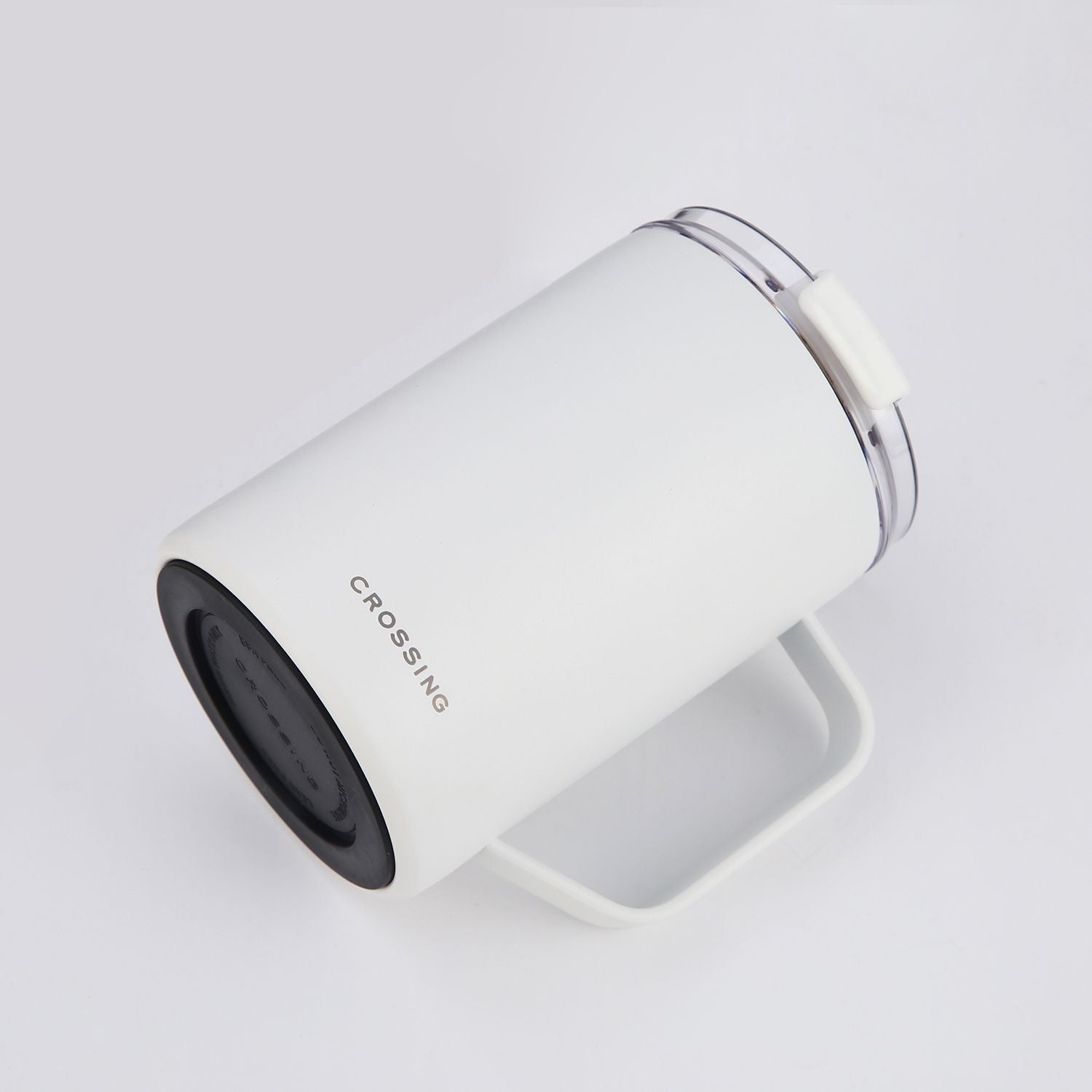 Crossing Neo V2 Insulated S/S Leakproof Lid Ceramic Mug W Handle And Silicone Base 400ml - Frost White