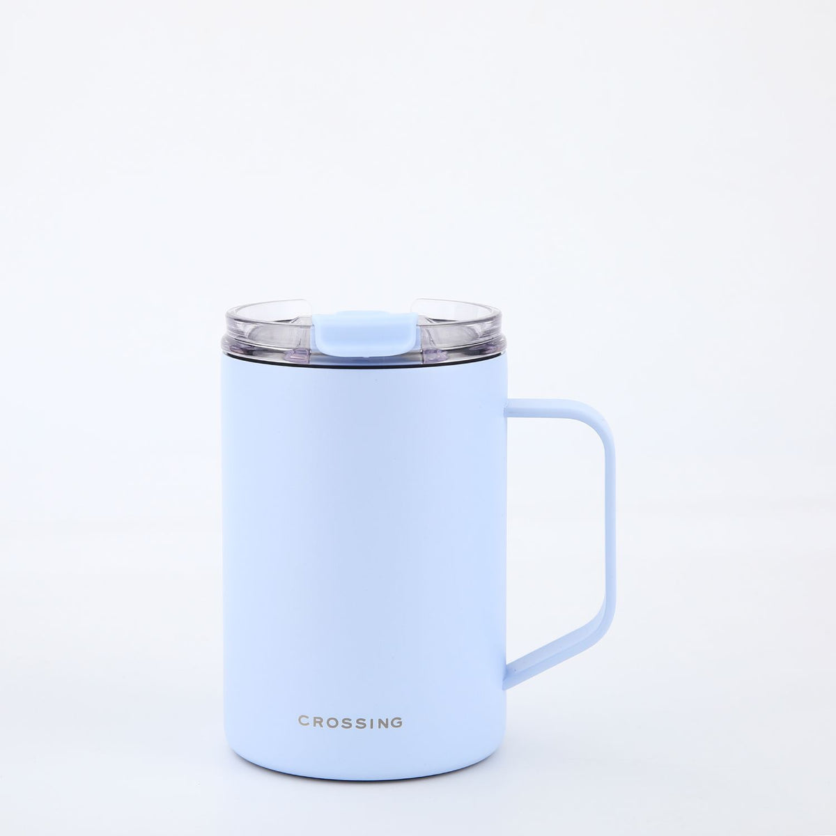 Crossing Neo V2 Insulated S/S Leakproof Lid Ceramic Mug W Handle And Silicone Base 400ml - Sky Blue