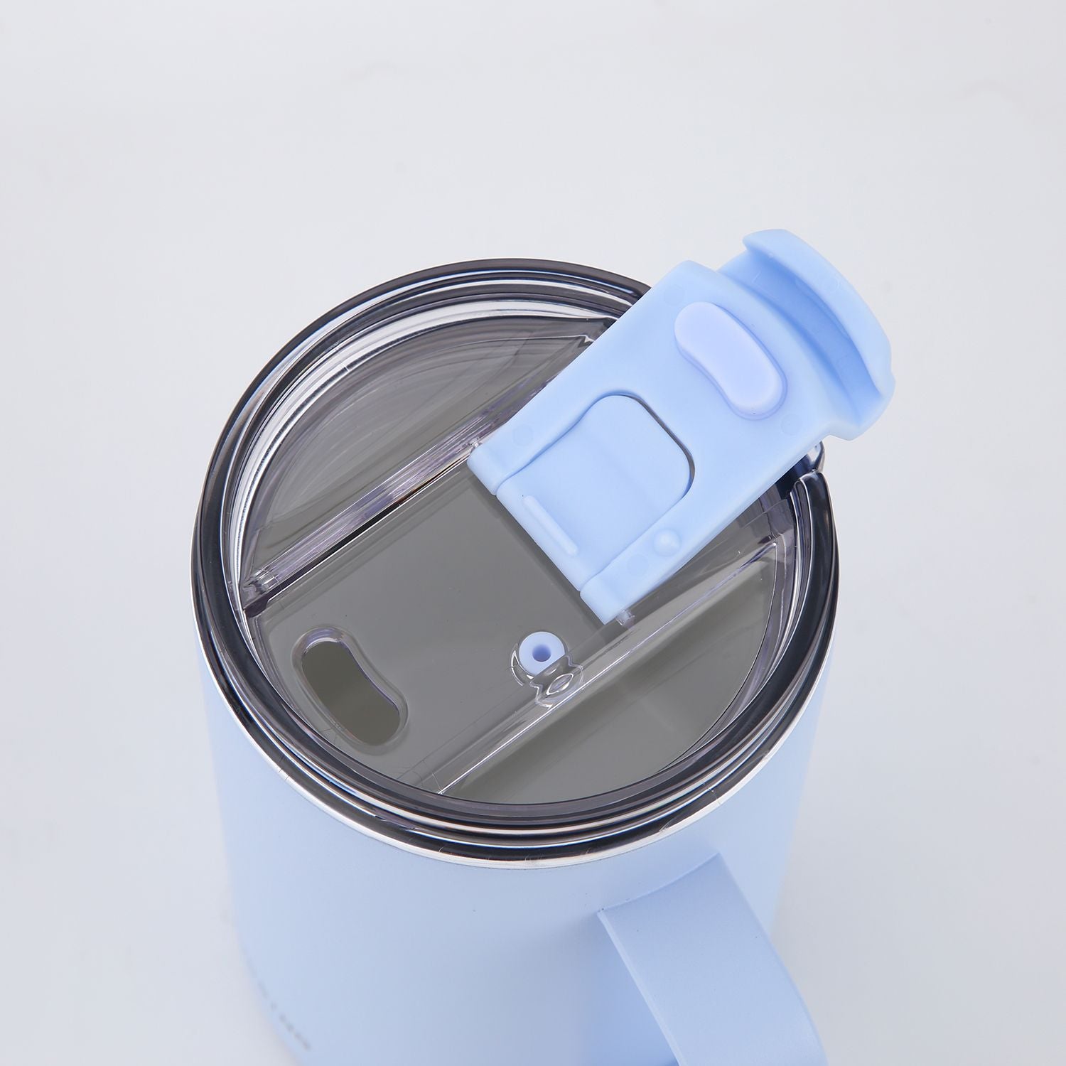 Crossing Neo V2 Insulated S/S Leakproof Lid Ceramic Mug W Handle And Silicone Base 400ml - Sky Blue