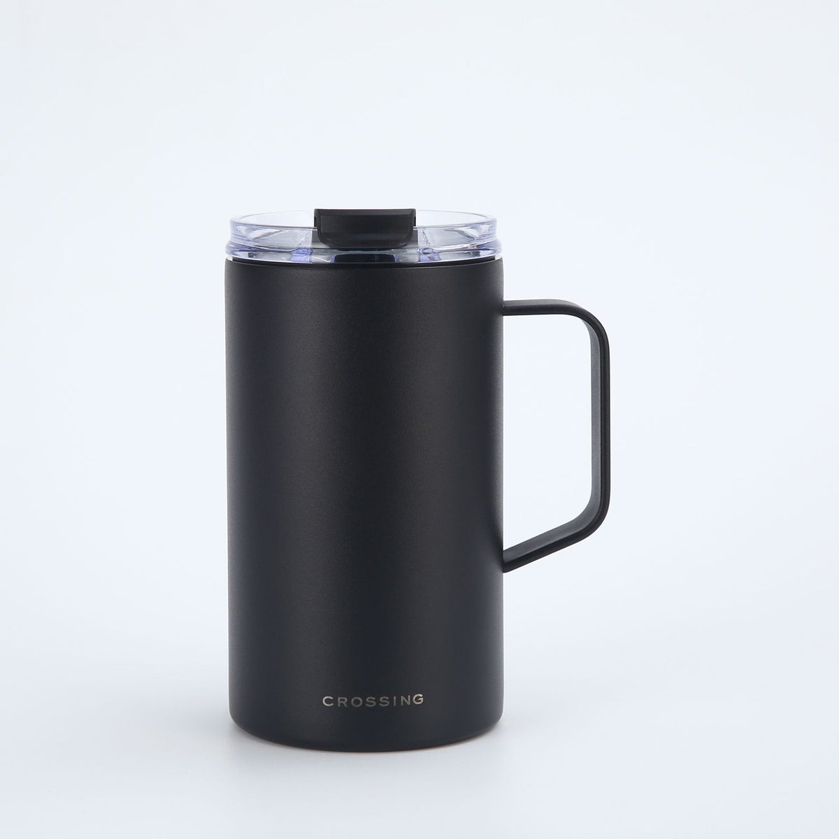 Crossing Neo V2 Insulated S/S Leakproof Lid Ceramic Mug W Handle And Silicone Base 500ml - Black