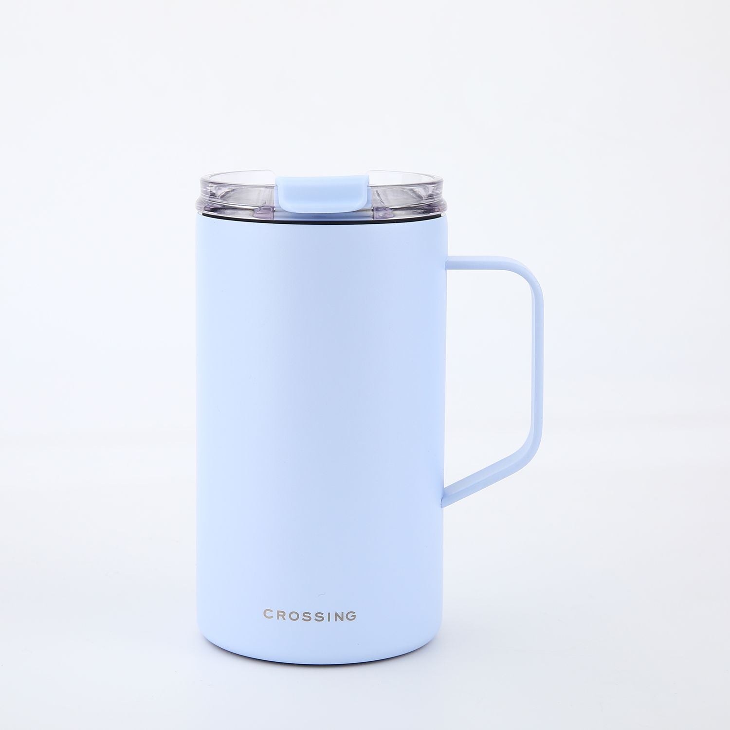 Crossing Neo V2 Insulated S/S Leakproof Lid Ceramic Mug W Handle And Silicone Base 500ml - Sky Blue