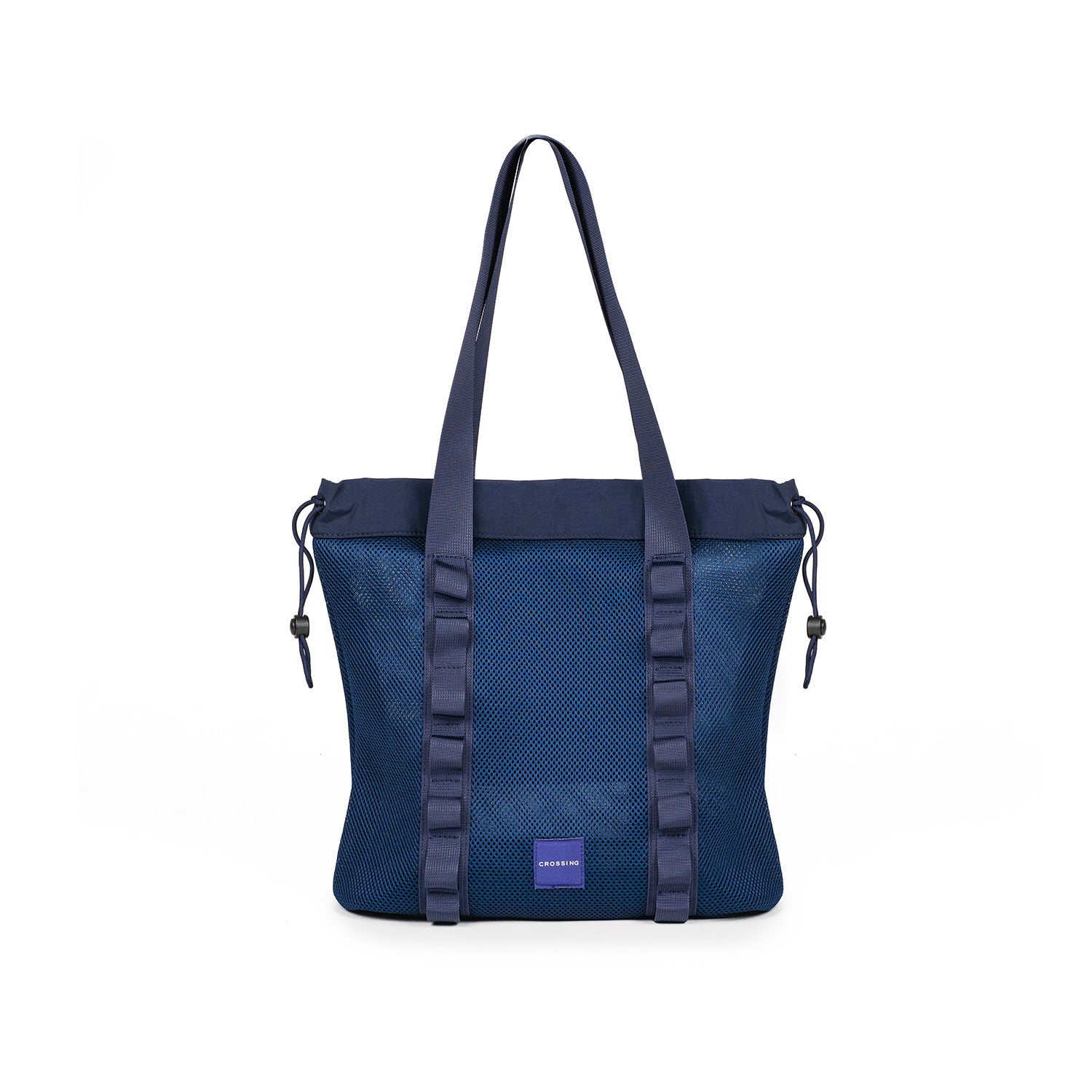 Crossing Noa Drawstring Mesh Tote Bag - Dark Blue