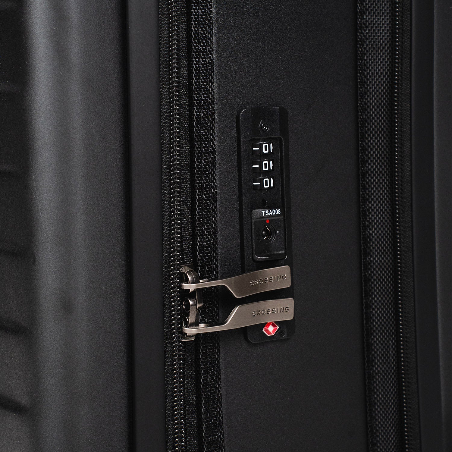 Crossing Ori Collapsible Polycarbonate Carry On 20" Luggage - Black