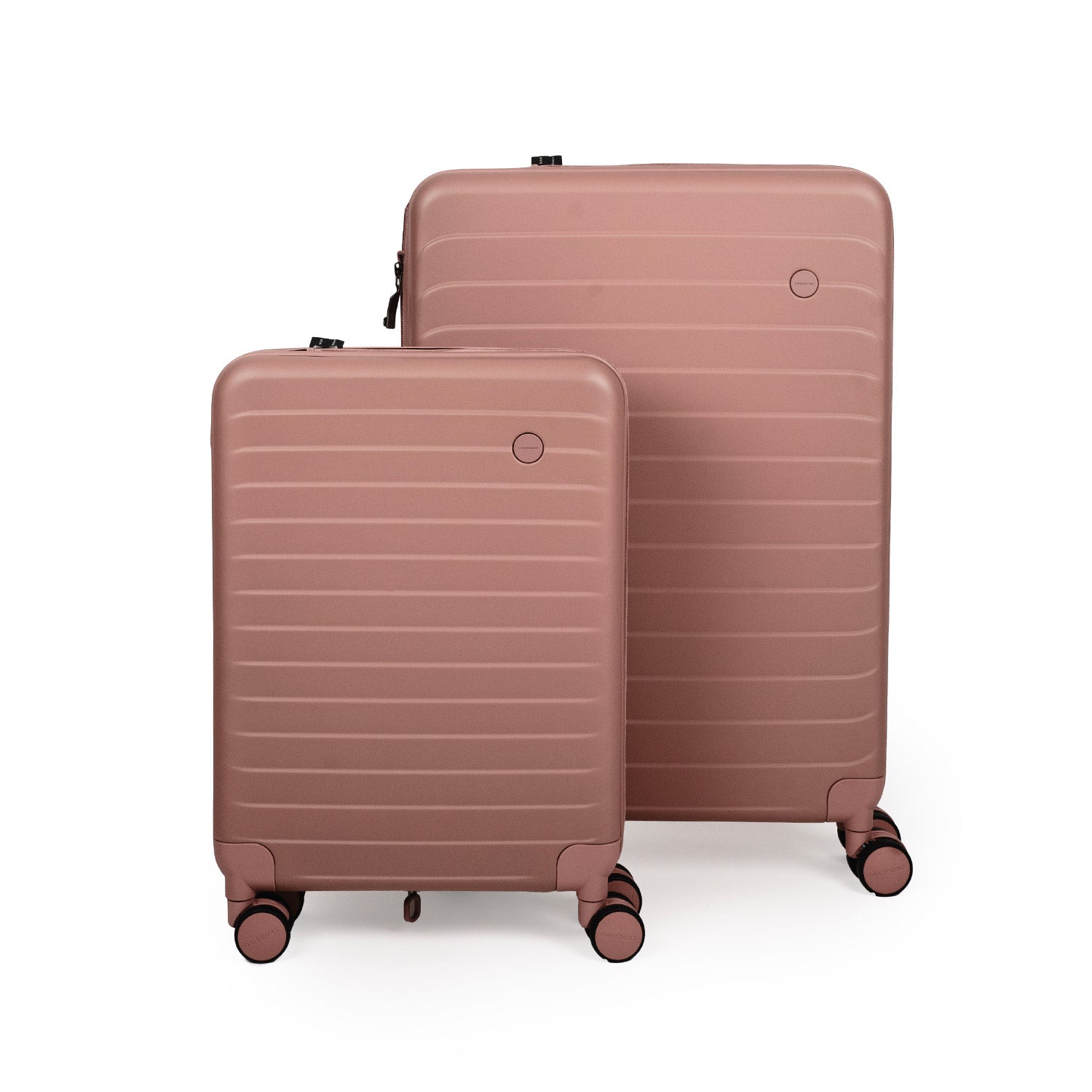 Crossing Ori Collapsible Polycarbonate Carry On 20" Luggage - Rose Quartz
