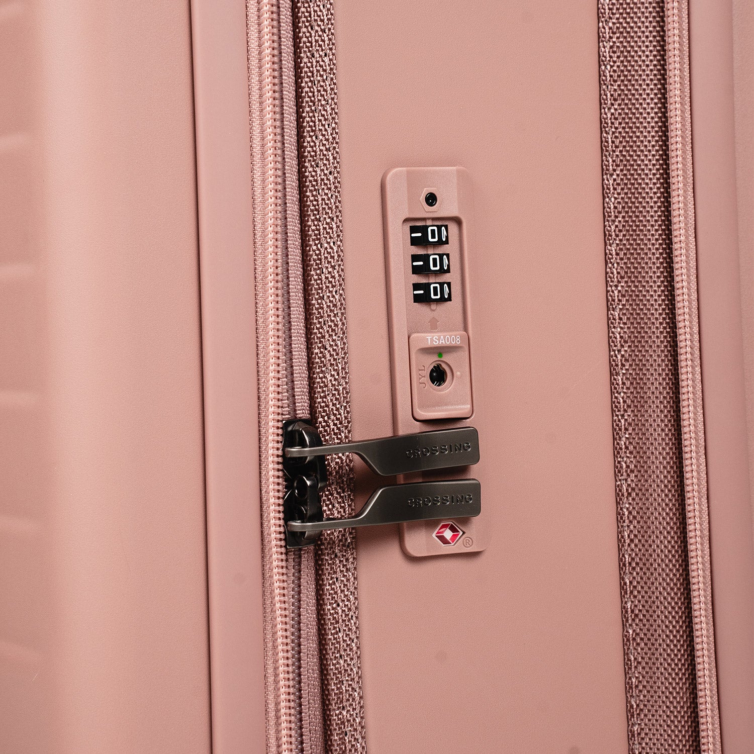 Crossing Ori Collapsible Polycarbonate Carry On 20" Luggage - Rose Quartz