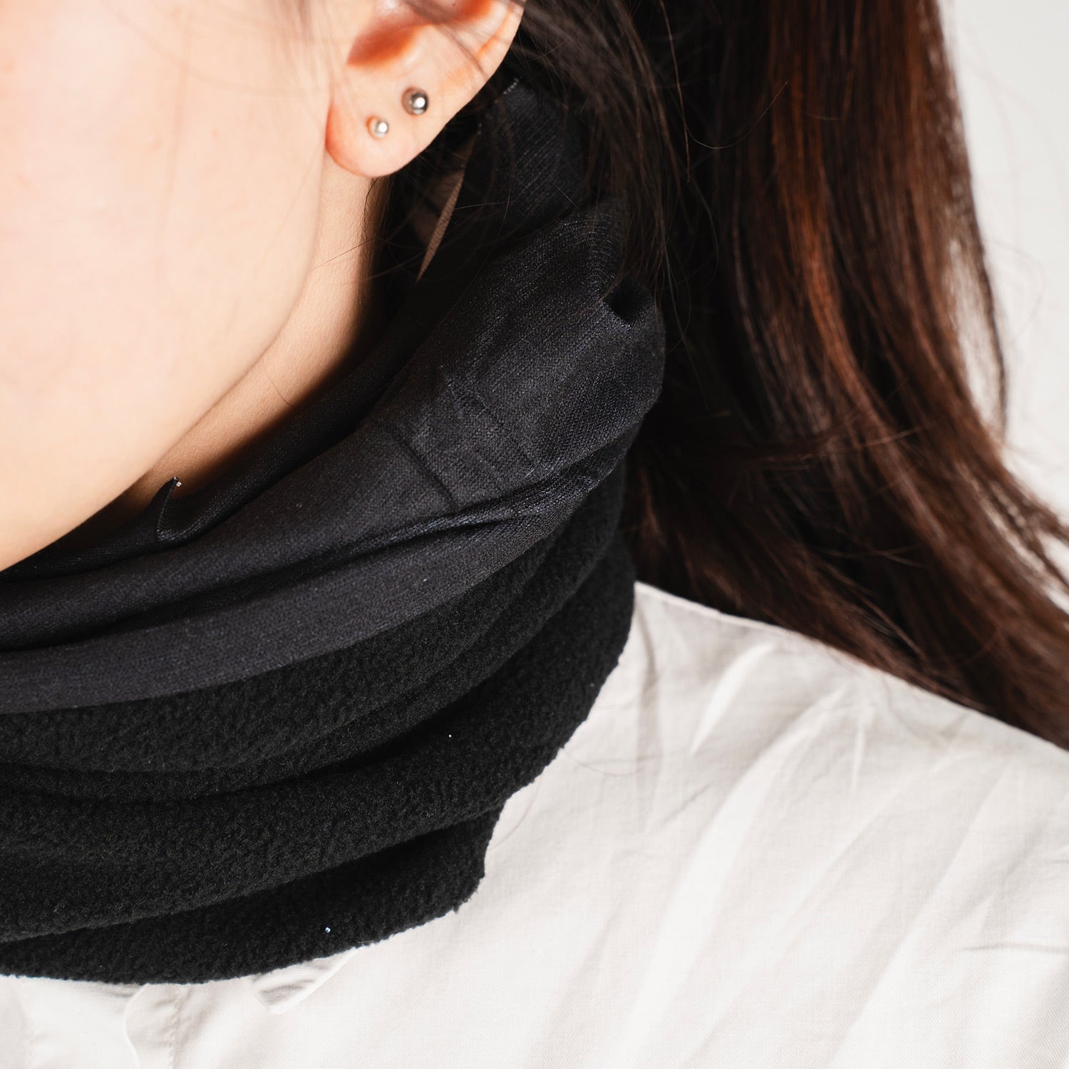 Crossing Polar Fleece Reversible Neck Warmer UPF 50+ Sun Protection - Black