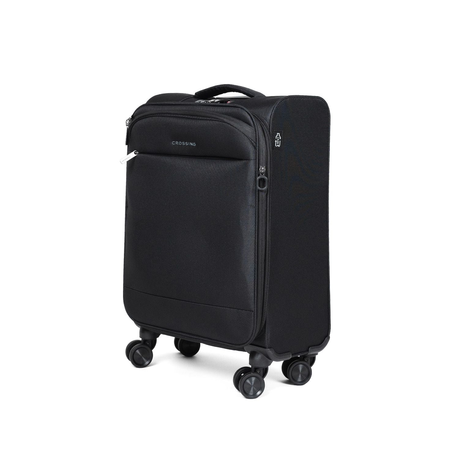 Crossing RECO Recycled Lightweight Soft Case Carry On Luggage T22 - Black