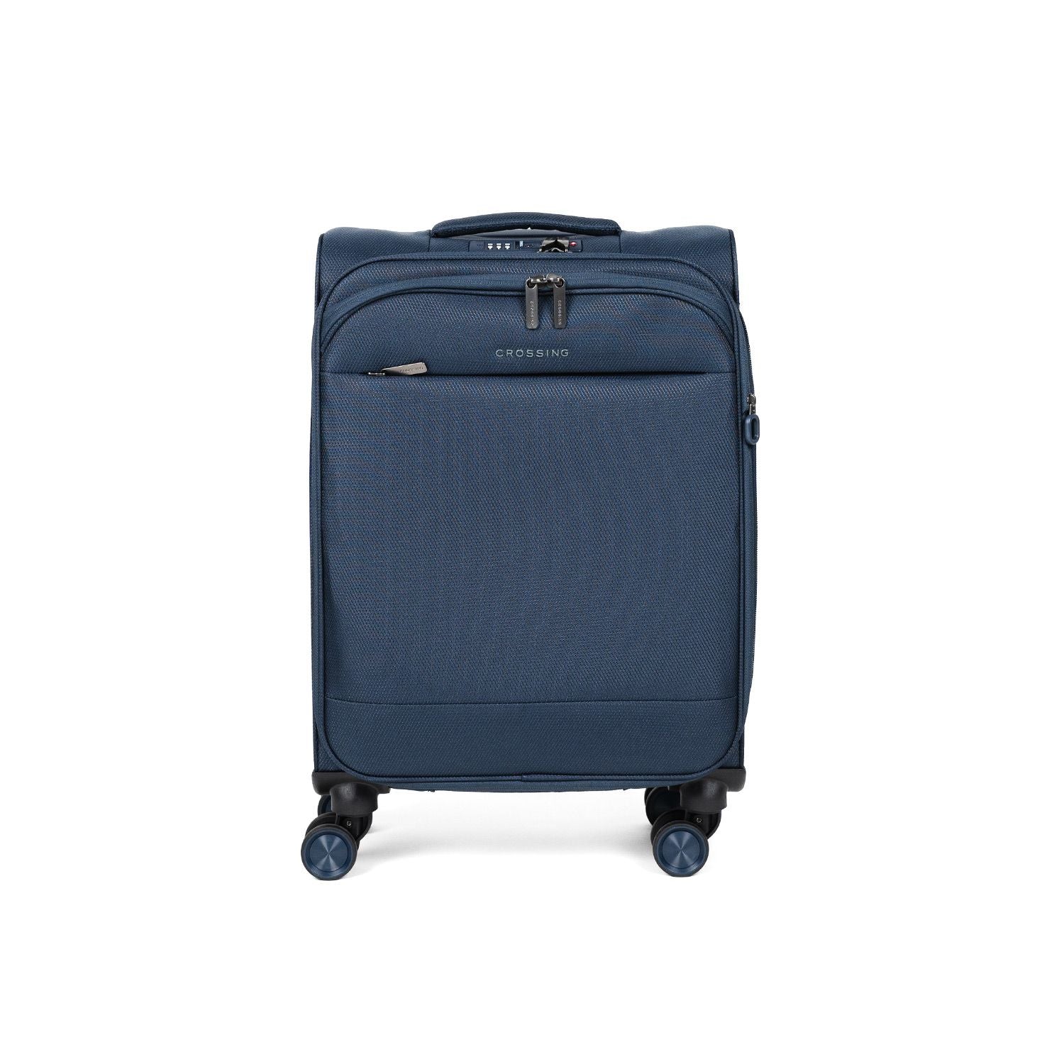 Crossing RECO Recycled Lightweight Soft Case Carry On Luggage T22 - Dark Blue