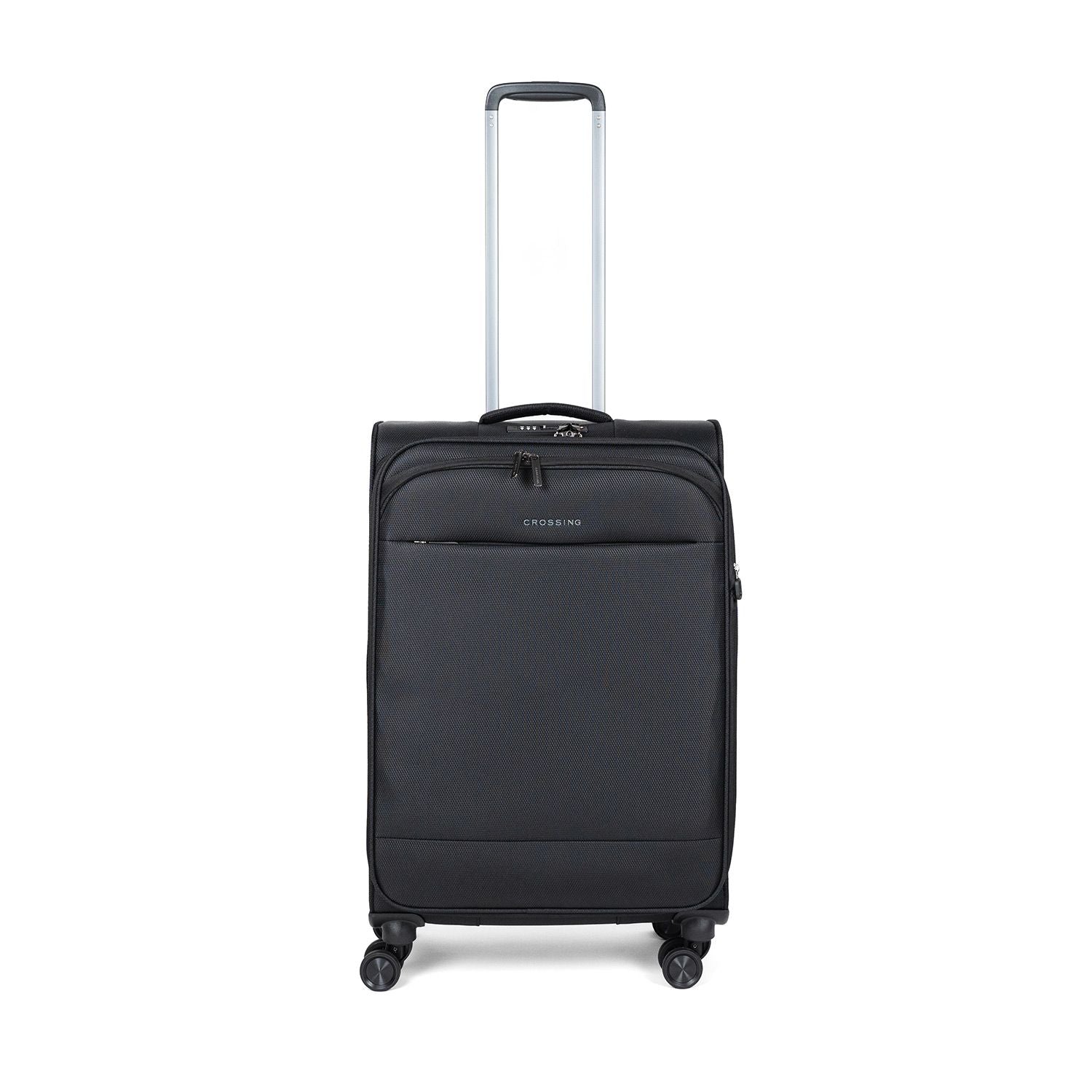 Crossing RECO Recycled Lightweight Soft Case Medium Luggage T26 - Black