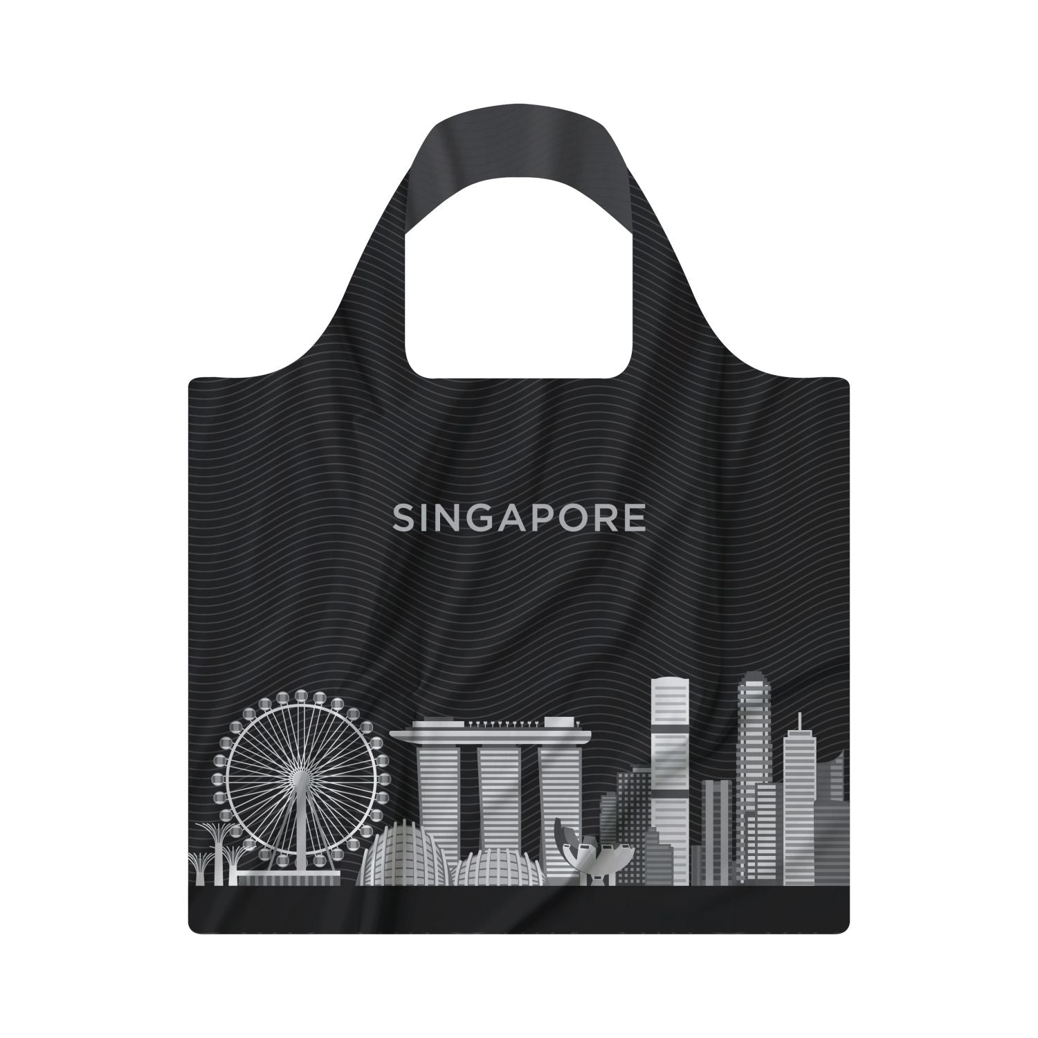 Crossing Recycled Foldable Tote Bag - Skylines Singapore
