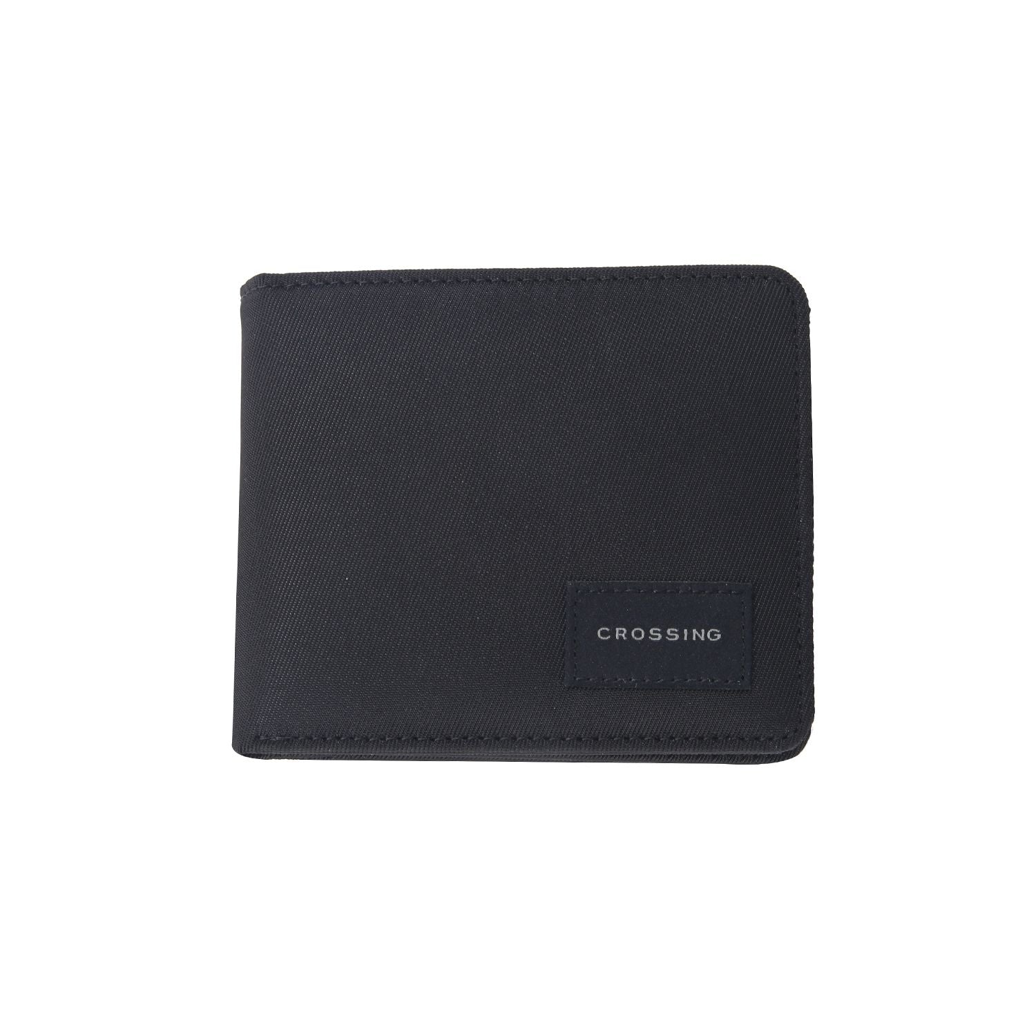 Crossing RFID Bifold Wallet with Coin Pocket & Card Flap V2 - Black
