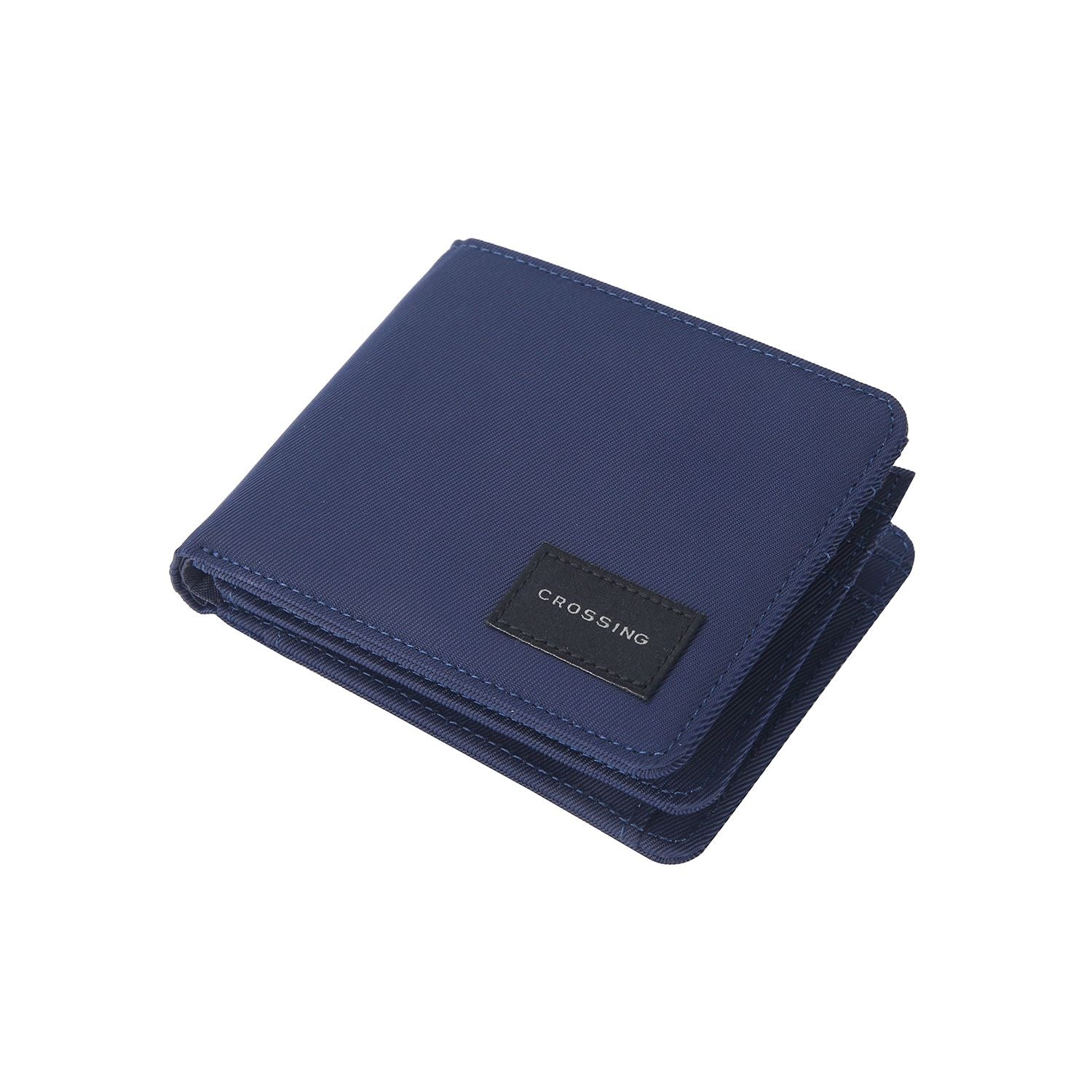 Crossing RFID Bifold Wallet with Coin Pocket & Card Flap V2 - Navy