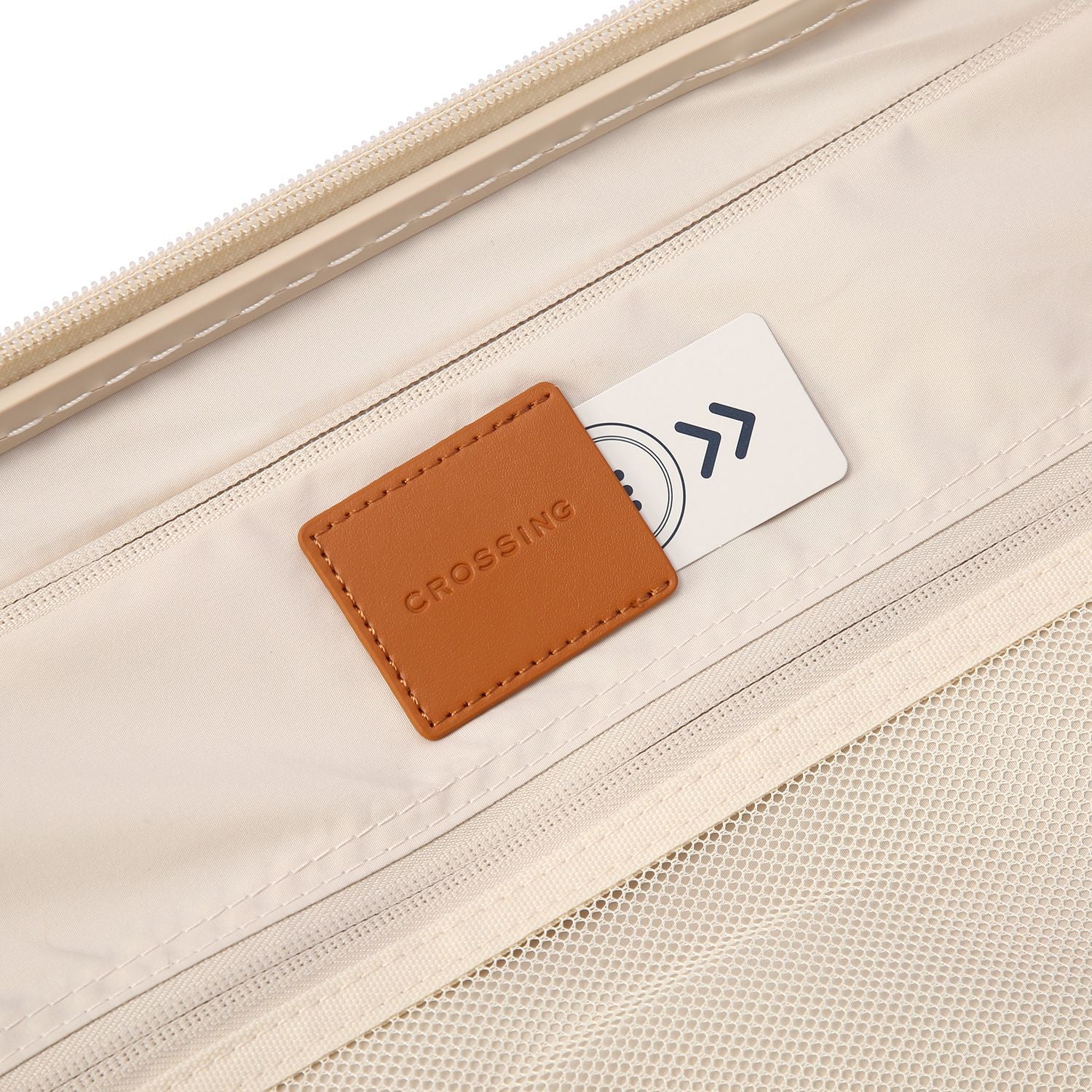 Crossing RIVE Polycarbonate Hard Case Carry On Luggage - Cream
