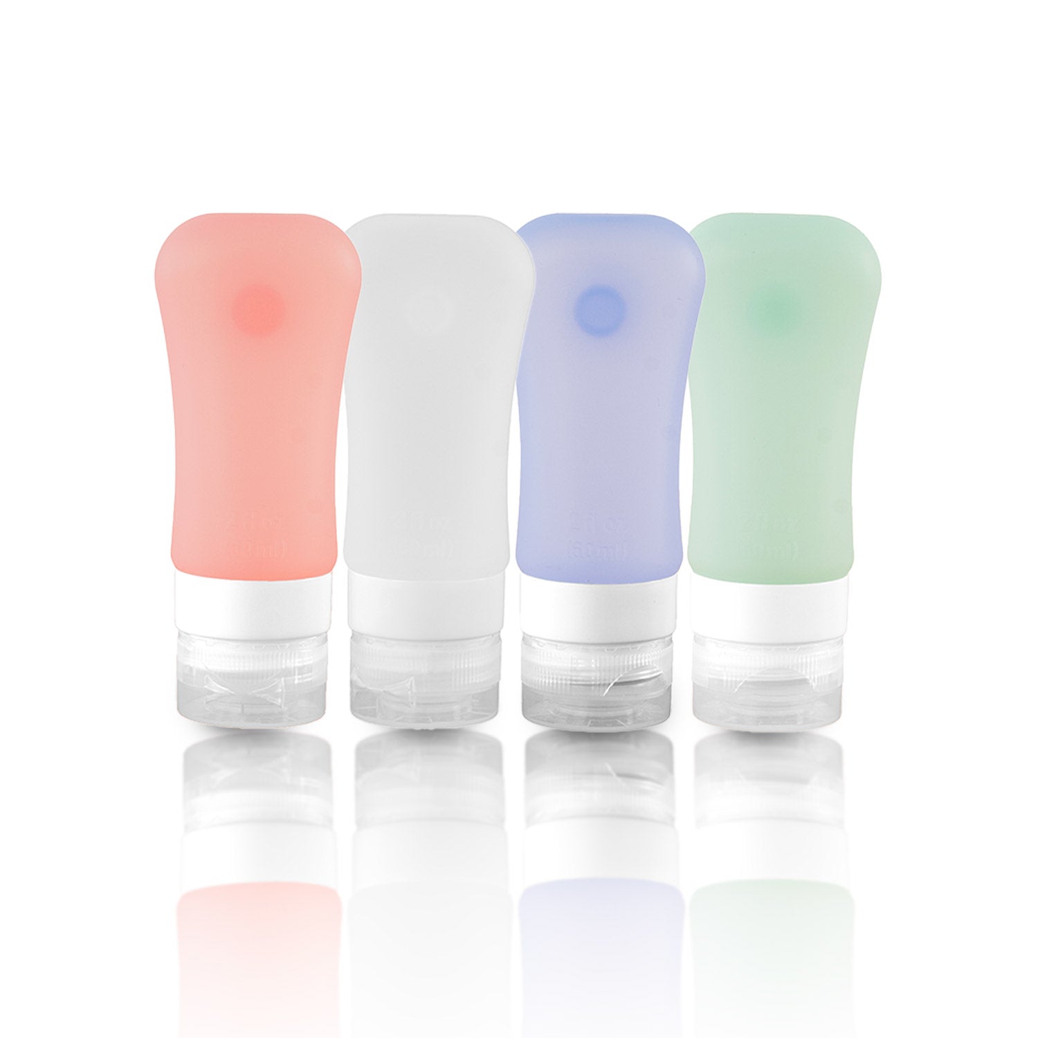 Crossing Silicone Leak Proof TSA Approved Travel Size Bottles 90ml (4 Pack) - Assorted