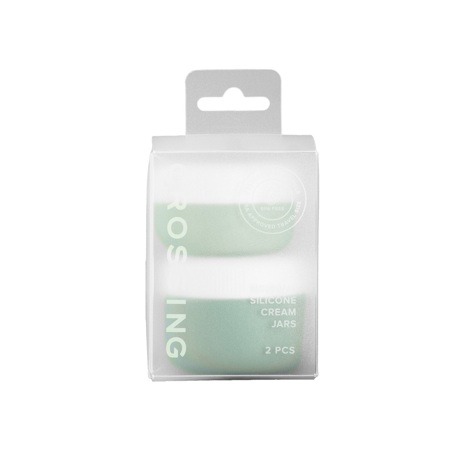 Crossing Silicone Leak Proof TSA Approved Travel Size Cream Jar 30/40 ml (2 Pack) - Mint/Sage Green